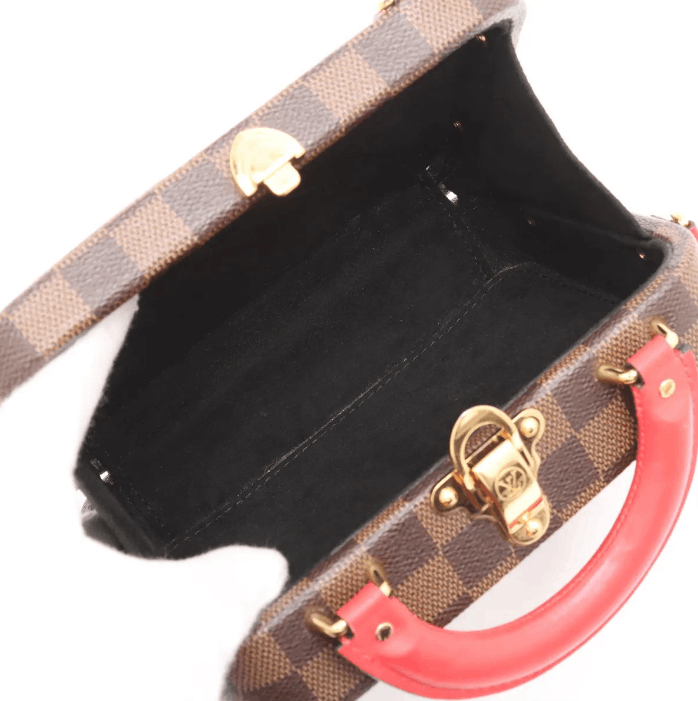 Louis Vuitton Damier Ebene LV Stories Box Patches Bag Brown x Red Size ONE SIZE - 8 Thumbnail