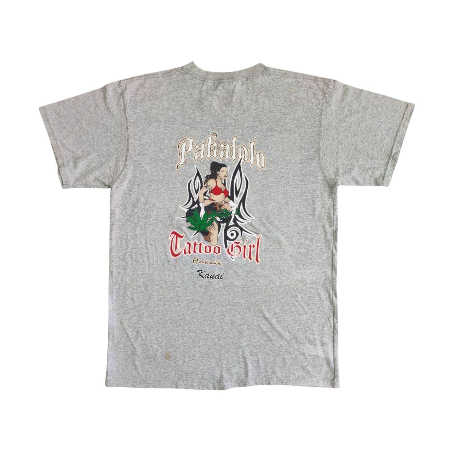 Fruit Of The Loom Pakalolo Tattoo Hawaii Kauai 00's Vintage T Shirt 21/29.5 Size US L / EU 52-54 / 3 - 1 Thumbnail