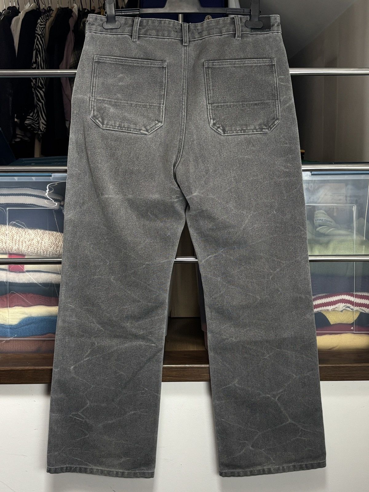 Acne Studios Acne Studios Double Knee Pigment Dyed Canvas Baggy Pants Size US 34 / EU 50 - 5 Thumbnail
