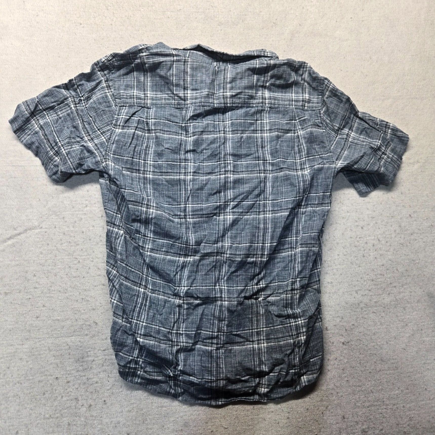 Weatherproof VINTAGE Weatherproof Plaid Button-Up Shirt Short Sleeve Machine Washable Linen Men's L Blue Size US L / EU 52-54 / 3 - 7 Thumbnail