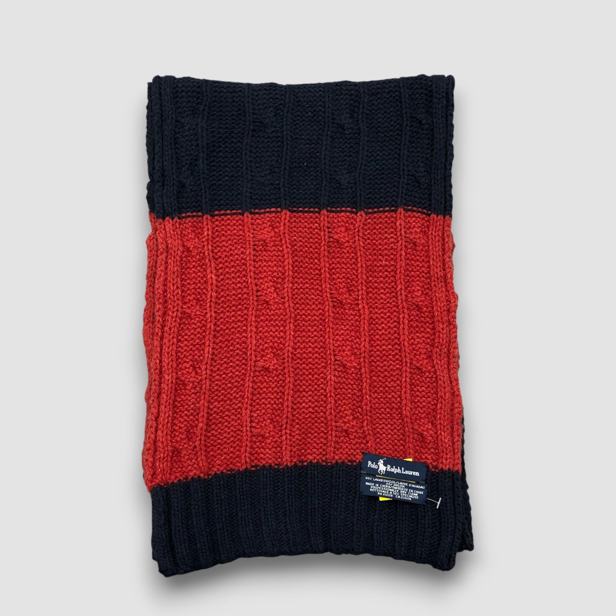 Polo Ralph Lauren Vintage Polo Ralph Luaren Scarf Knit Muffler Wool Scarves Size ONE SIZE - 2 Thumbnail