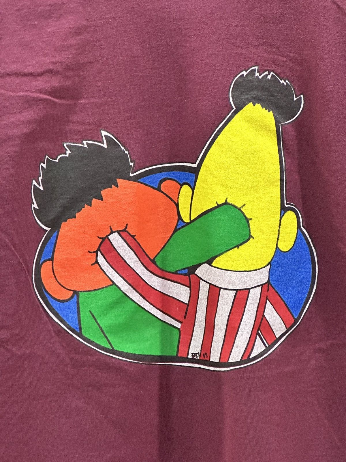Vintage vintage 90s GOUGE X SESAME STREET mirror print t-shirts Size US L / EU 52-54 / 3 - 5 Thumbnail