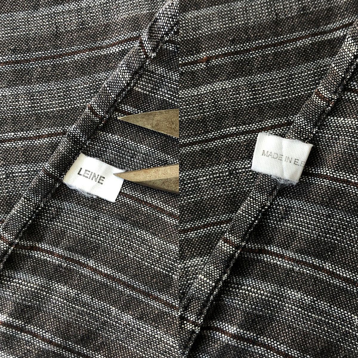 Bally × Vintage Bally Vintage Linen Button Ups Striped Shirt Grey Size US L / EU 52-54 / 3 - 10 Thumbnail