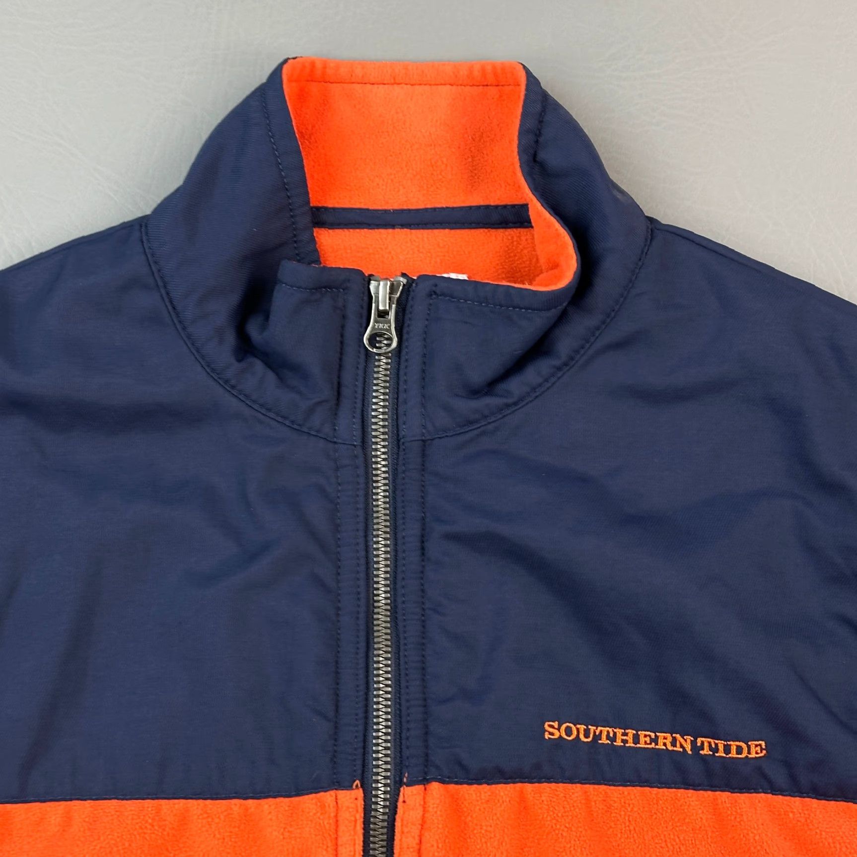 Southern Tide Southern Tide Vest Mens Medium Orange Blue Full Zip Outdoor Golf Preppy Shirt Size US M / EU 48-50 / 2 - 2 Thumbnail