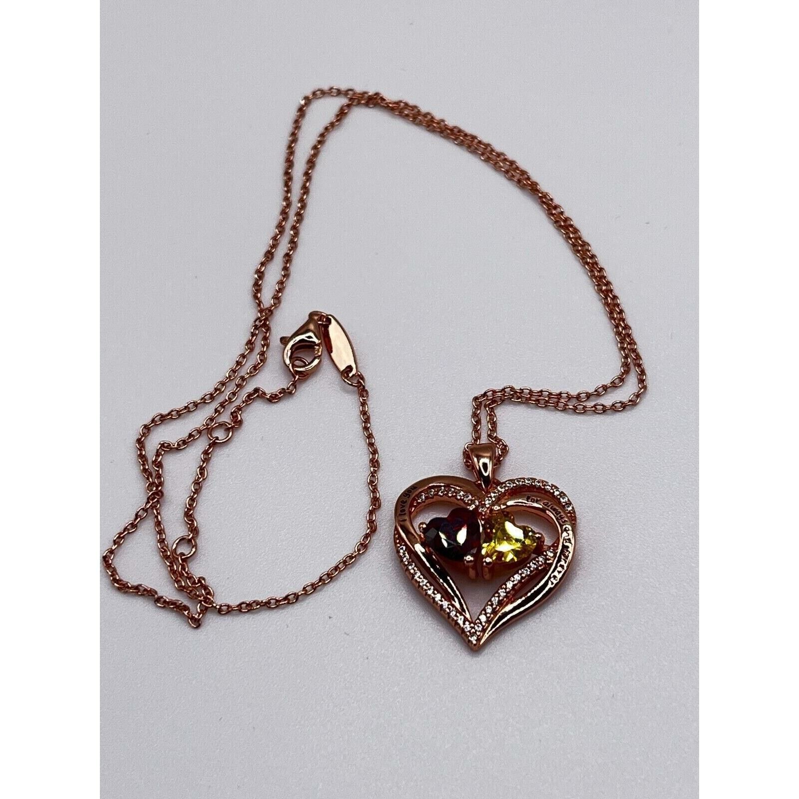 The Unbranded Brand .925 Sterling Ruby & Citrine Mother W Rose Gold Plating Size ONE SIZE - 2 Thumbnail