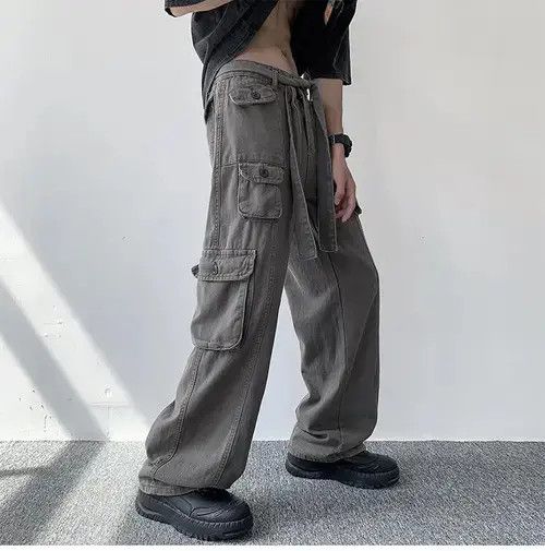 Jean Cargo Baggy Black Pants Size US 32 / EU 48 - 4 Thumbnail