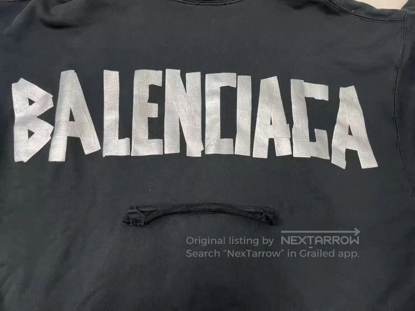Balenciaga balenciaga logo hoodie in black color. Size XXS / US 00 / IT 34 - 3 Thumbnail