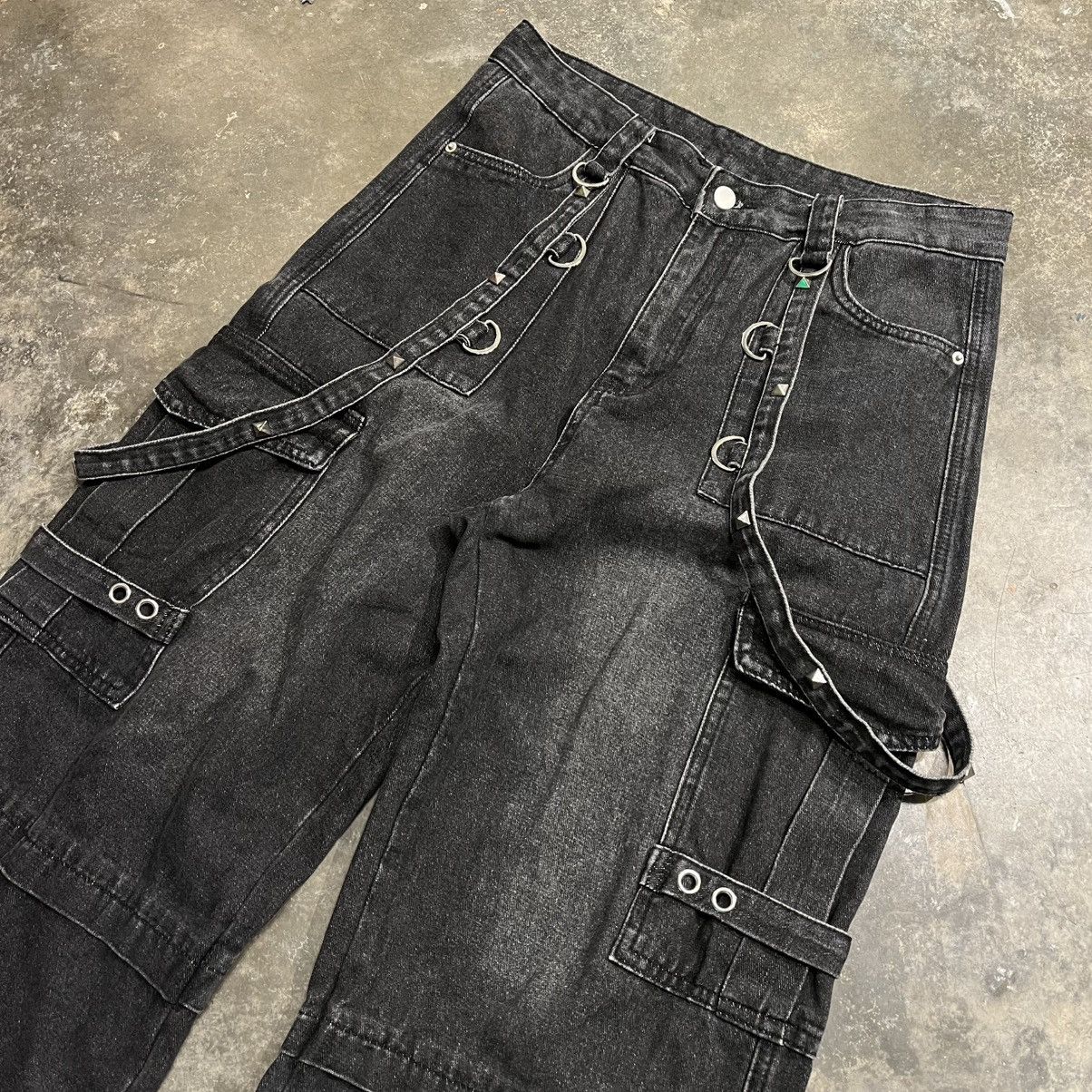Grailed Romwe Rip-off Balenciaga Raver Baggy Bondage Denim Size US 33 - 2 Thumbnail