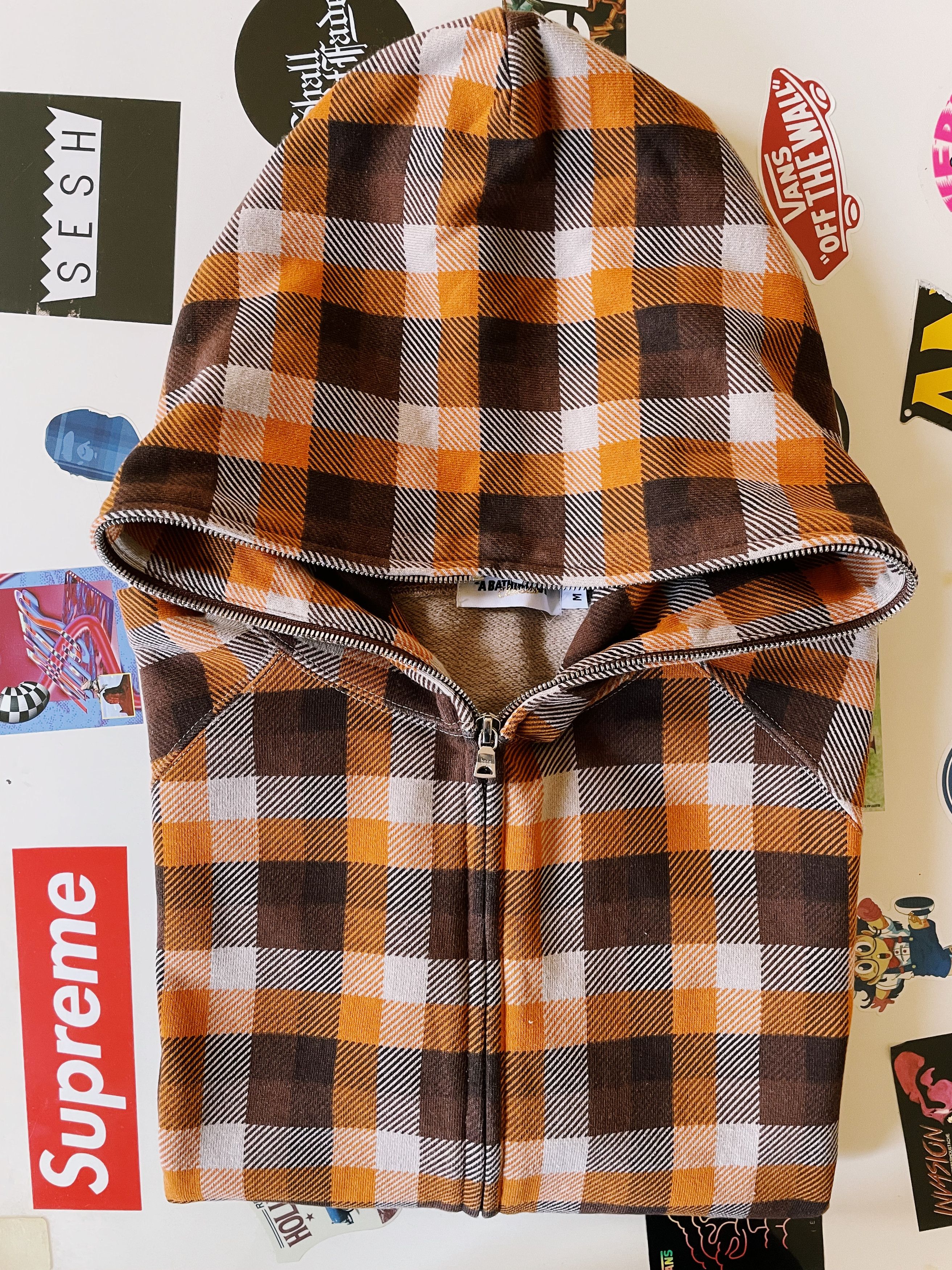 Bape Vintage Y2K Bape A Bathing Ape Checkered Full zip Hoodie Size US M / EU 48-50 / 2 - 8 Thumbnail