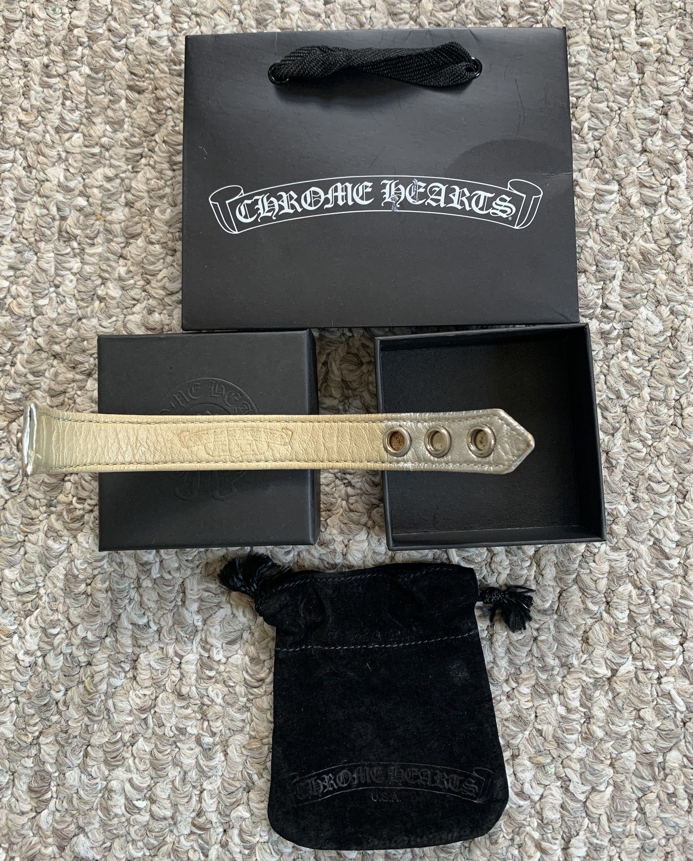 Chrome Hearts Chrome Hearts Adjustable Leather Silver Snap Bracelet Size ONE SIZE - 10 Thumbnail