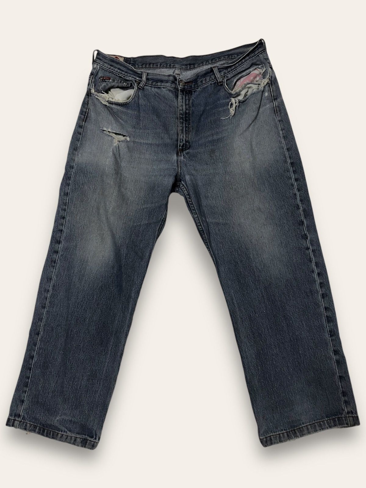 Jean Vintage LEE COOPER Distressed Baggy Wide Jeans Size US 38 / EU 54 - 1 Thumbnail
