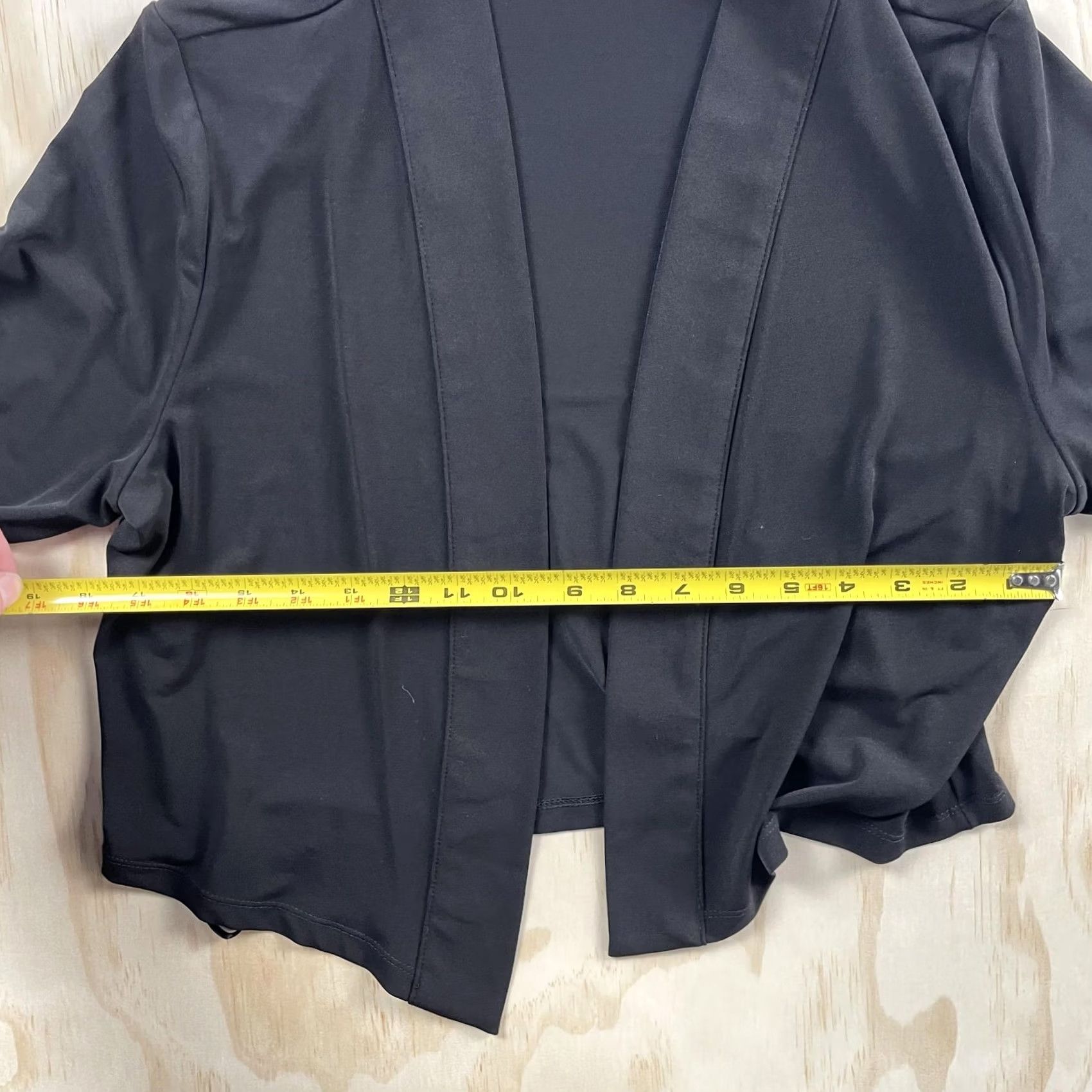 Calvin Klein Calvin Klein Blazer Jacket Womens Large Black Open Front Lightweight Knit Size L / US 10 / IT 46 - 4 Thumbnail