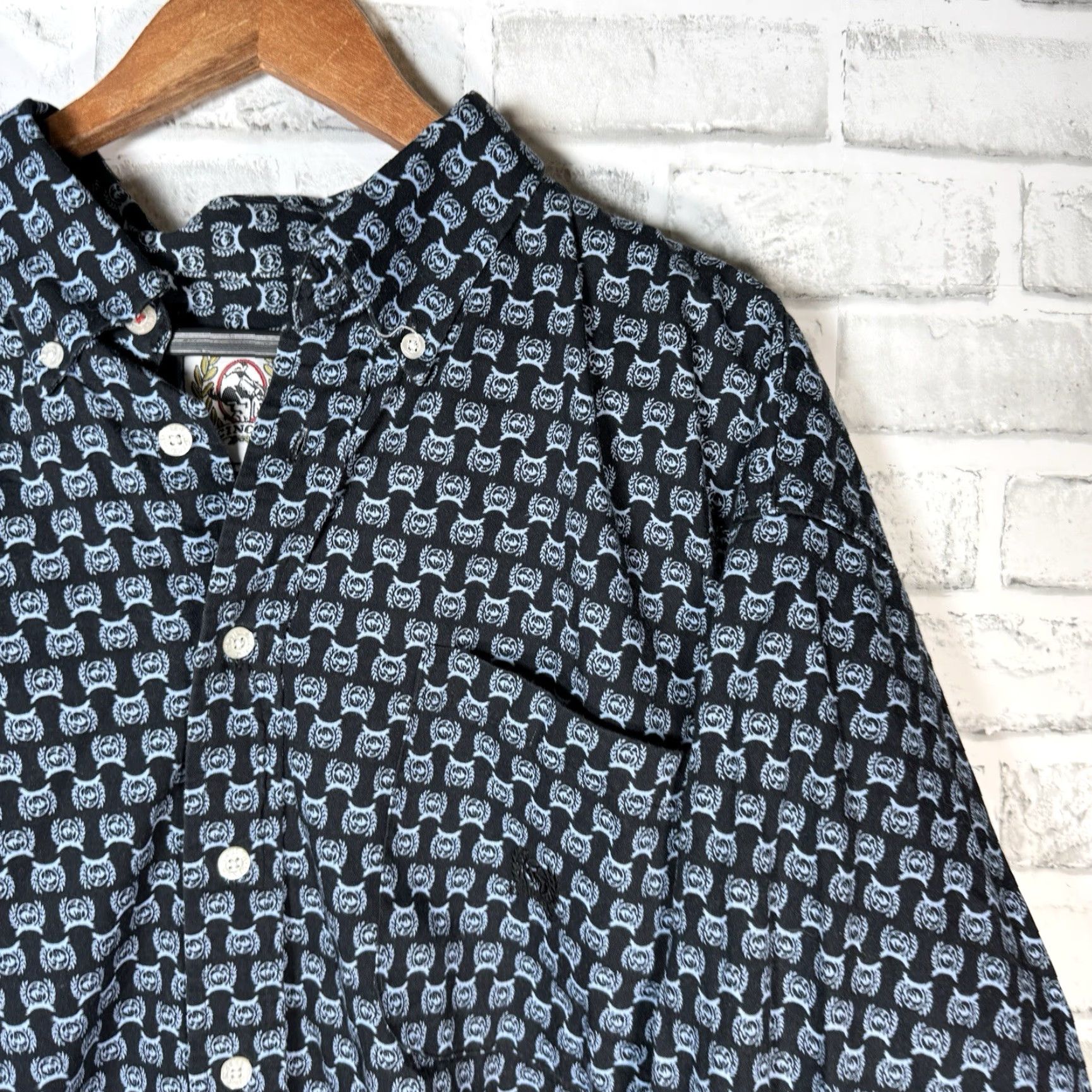 Vintage Cinch Western Long Sleeve Button-Down Shirt XL Mens Blue 100% Cotton Size US XL / EU 56 / 4 - 2 Thumbnail