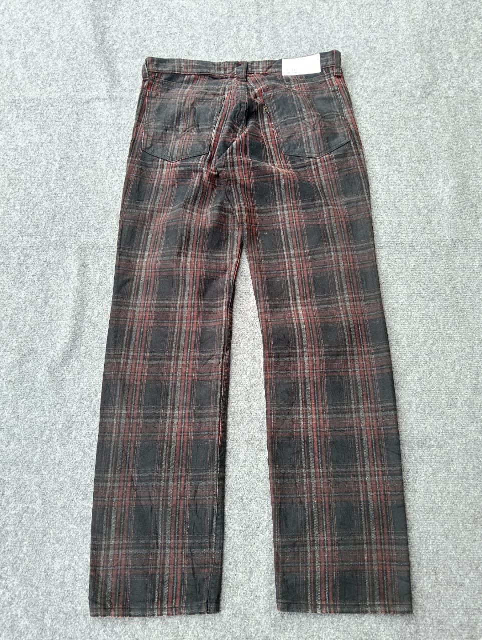 Rare Y2K Levi's 519 Dark Flannel Plaid Pants Made in Japan.