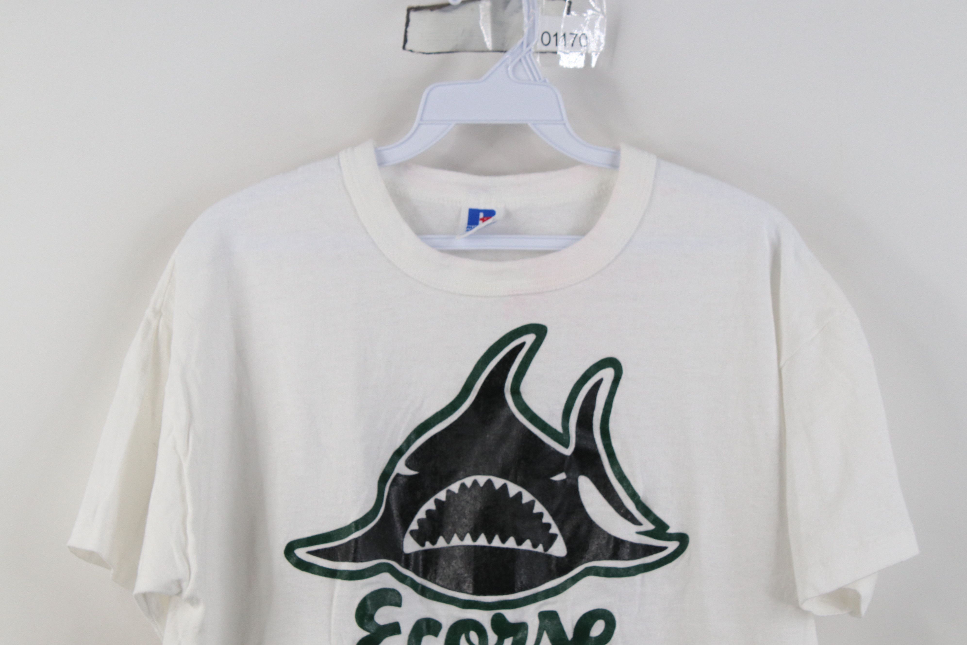 Russell Athletic Vintage 90s Russell Athletic Sharks Ecorse Michigan T-Shirt Size XL / US 12-14 / IT 48-50 - 2 Thumbnail