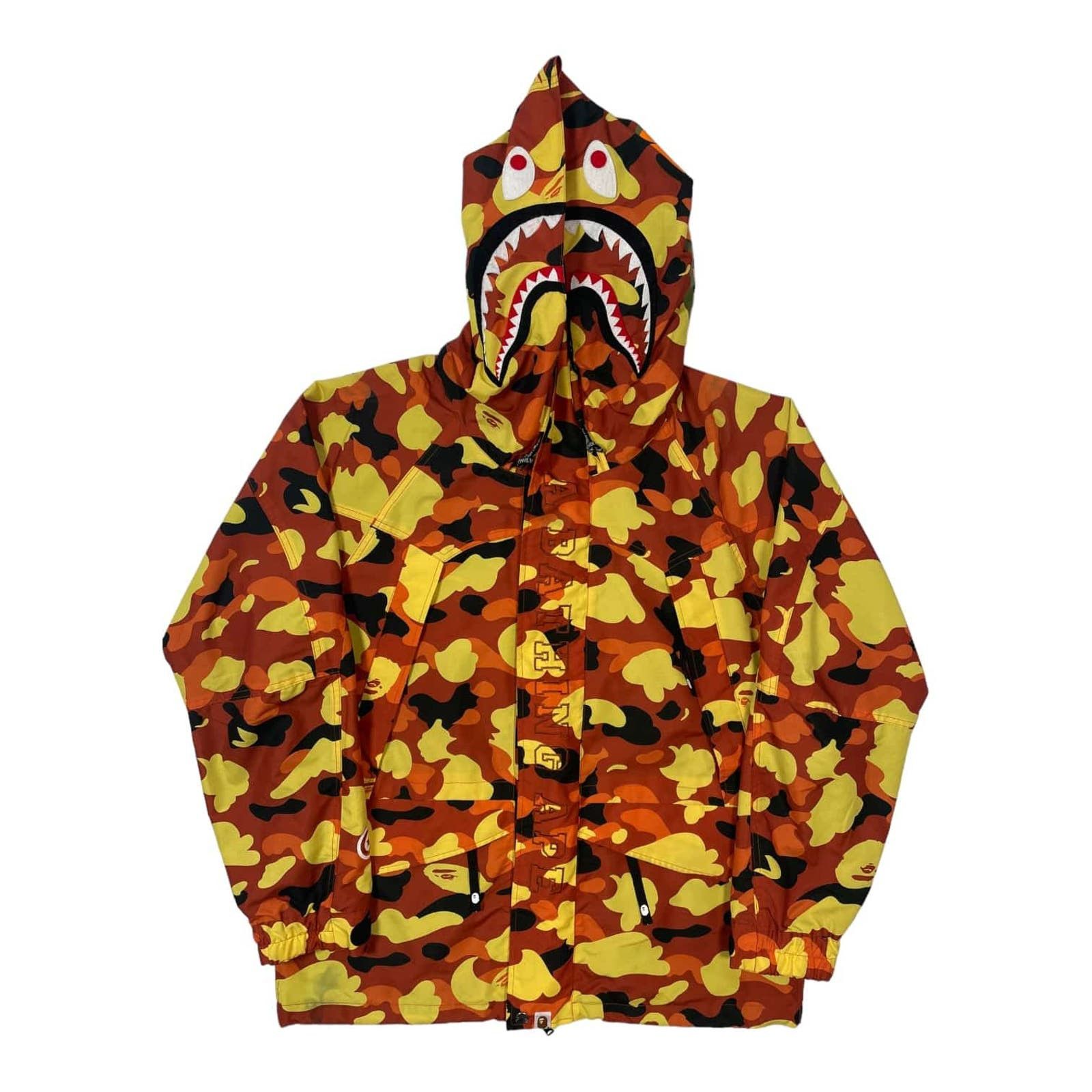 image of Bape 1St Camo Shark Snowboard Jacket Orange Pre-Owned, Men's (Size XL)