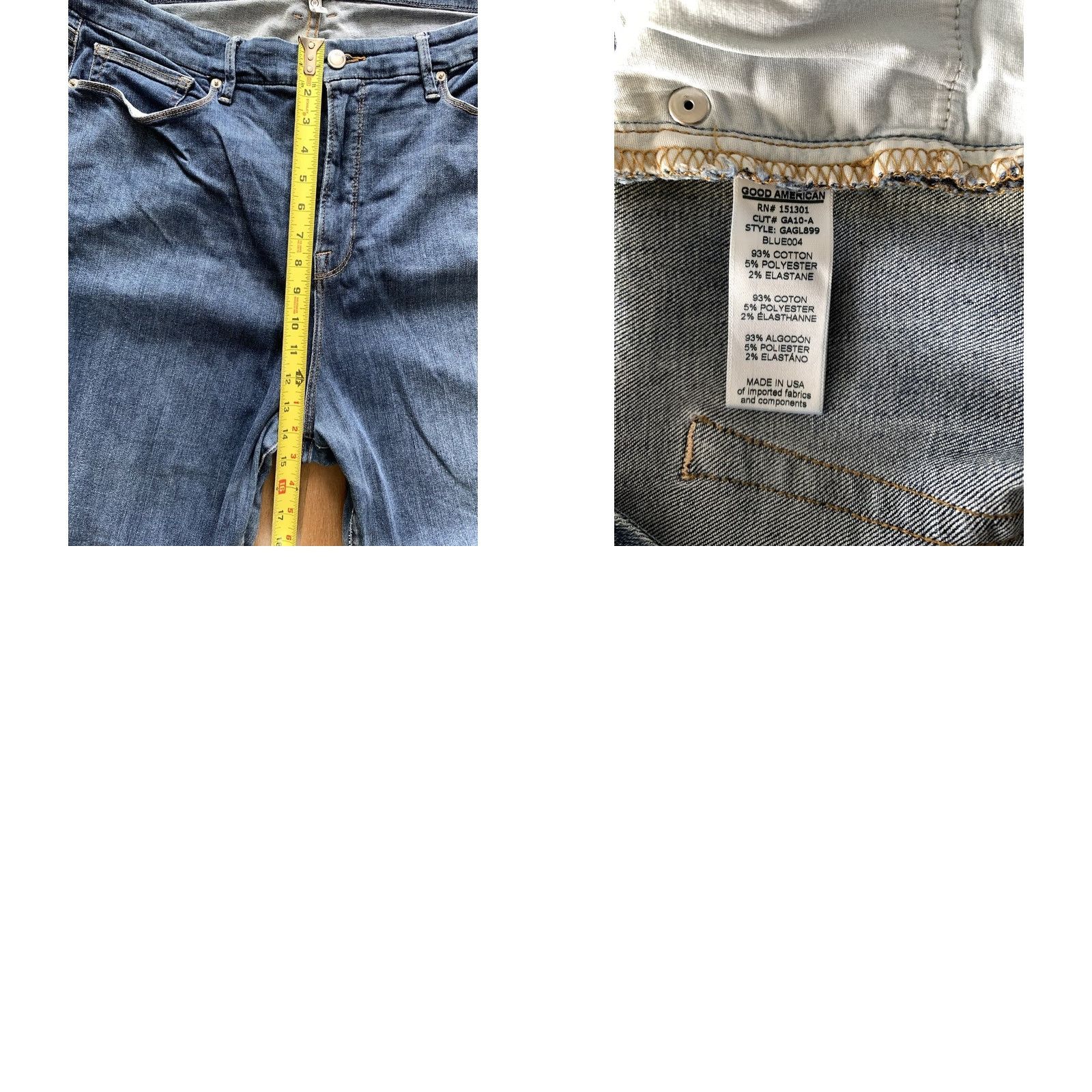 Good American Good American Jeans Women’s 22 Blue High Rise Stretch Denim Jeans Size 40" / US 18 - 8 Thumbnail