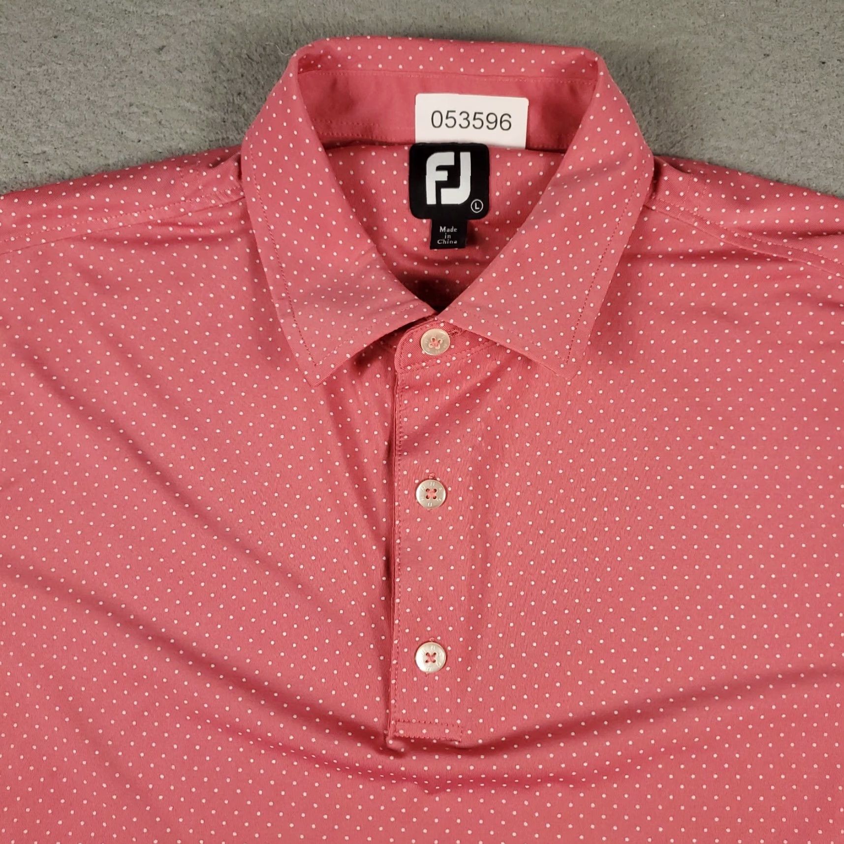 Footjoy FJ Polo Shirt Mens Large Pink Fort Lauderdale Short Sleeve Golf Polo Shirt Mens Pink FJ Polo Shirt Size US L / EU 52-54 / 3 - 2 Thumbnail