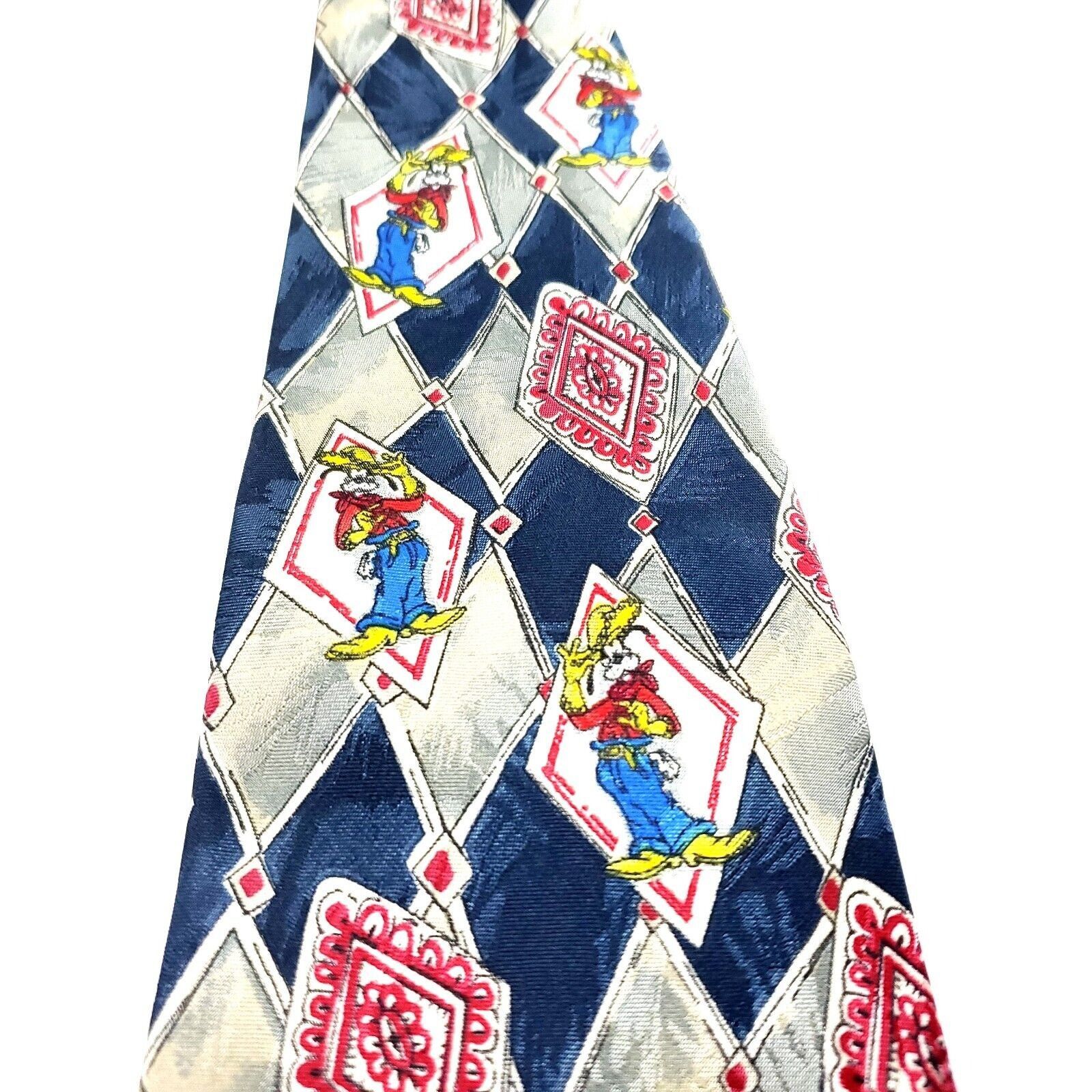 Mickey Unlimited Mickey Unlimited Multi Colored Goofy Polyester Tie Woven Geo Size ONE SIZE - 2 Thumbnail