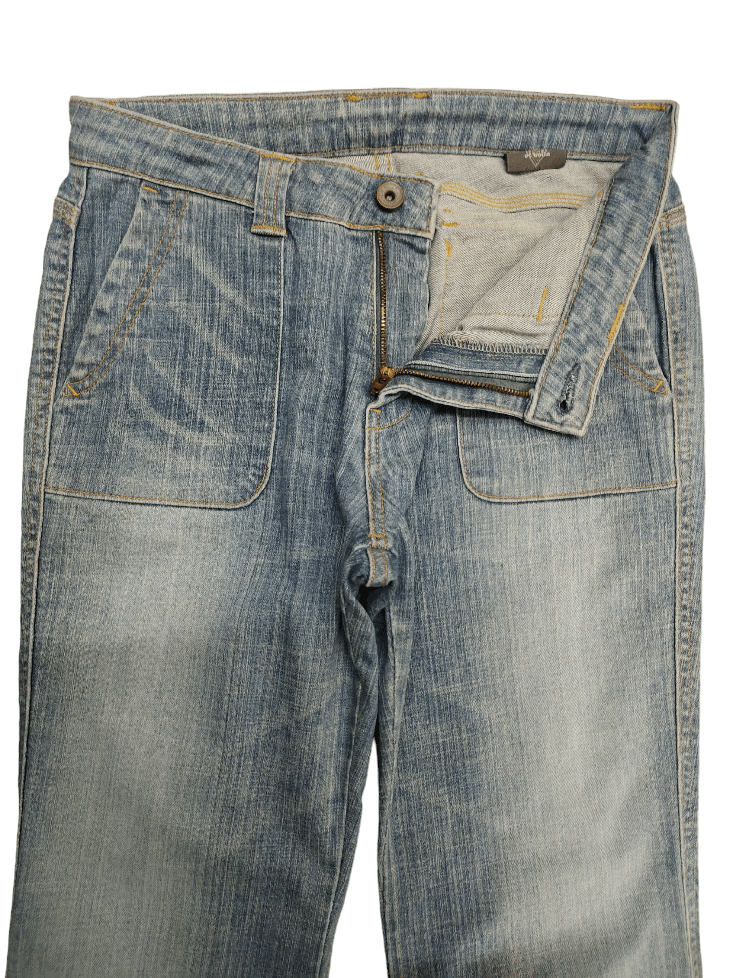 Le Grande Bleu (L.G.B.) Flare Jeans Et Boite Distress Faded Boot Cut Y2k Mudmax Size US 28 / EU 44 - 10 Thumbnail