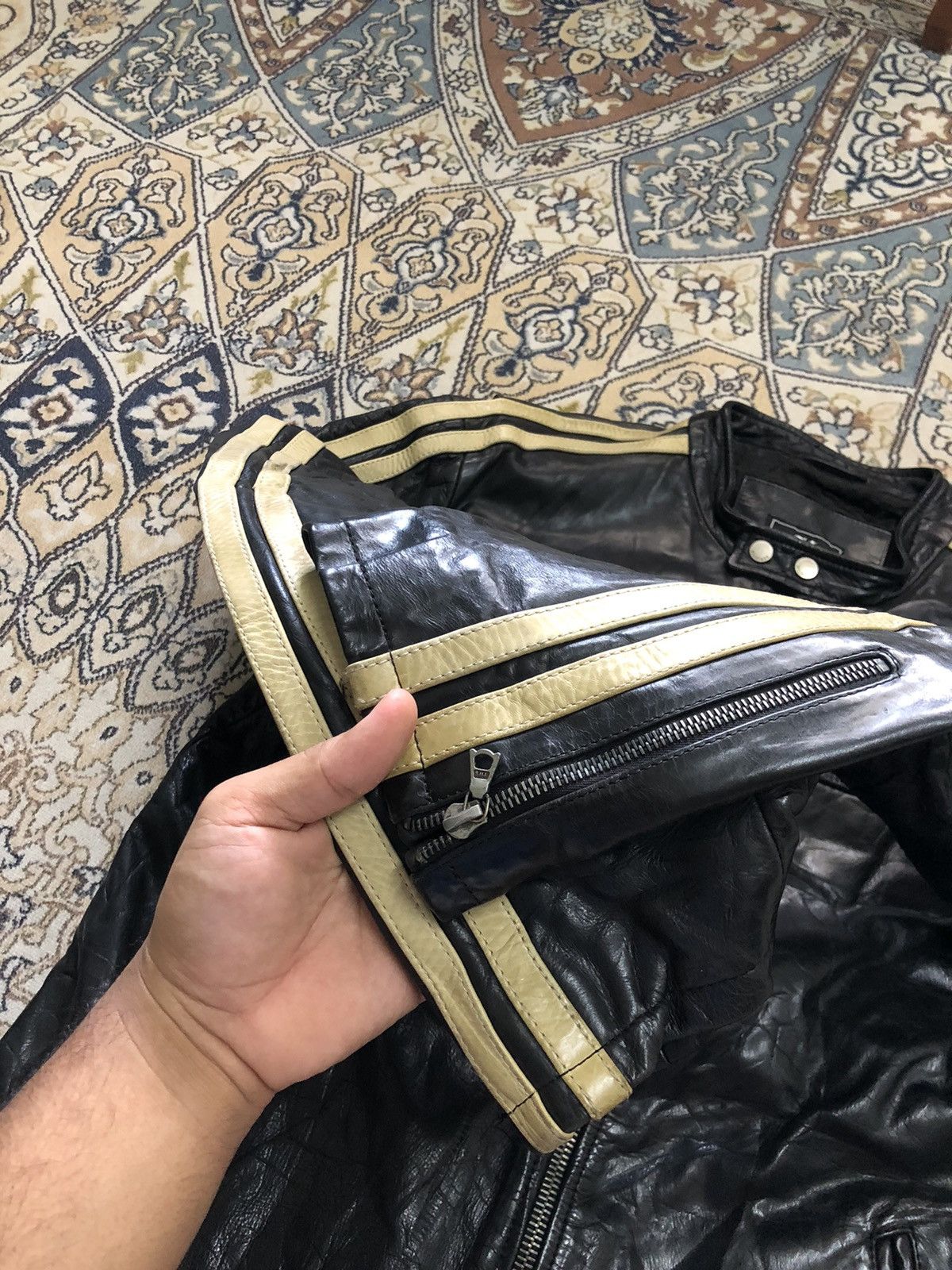 Tommy Hilfiger Rare❗️Tommy Hilfiger Premium Cafe Racer Leather Jacket Size US L / EU 52-54 / 3 - 6 Thumbnail