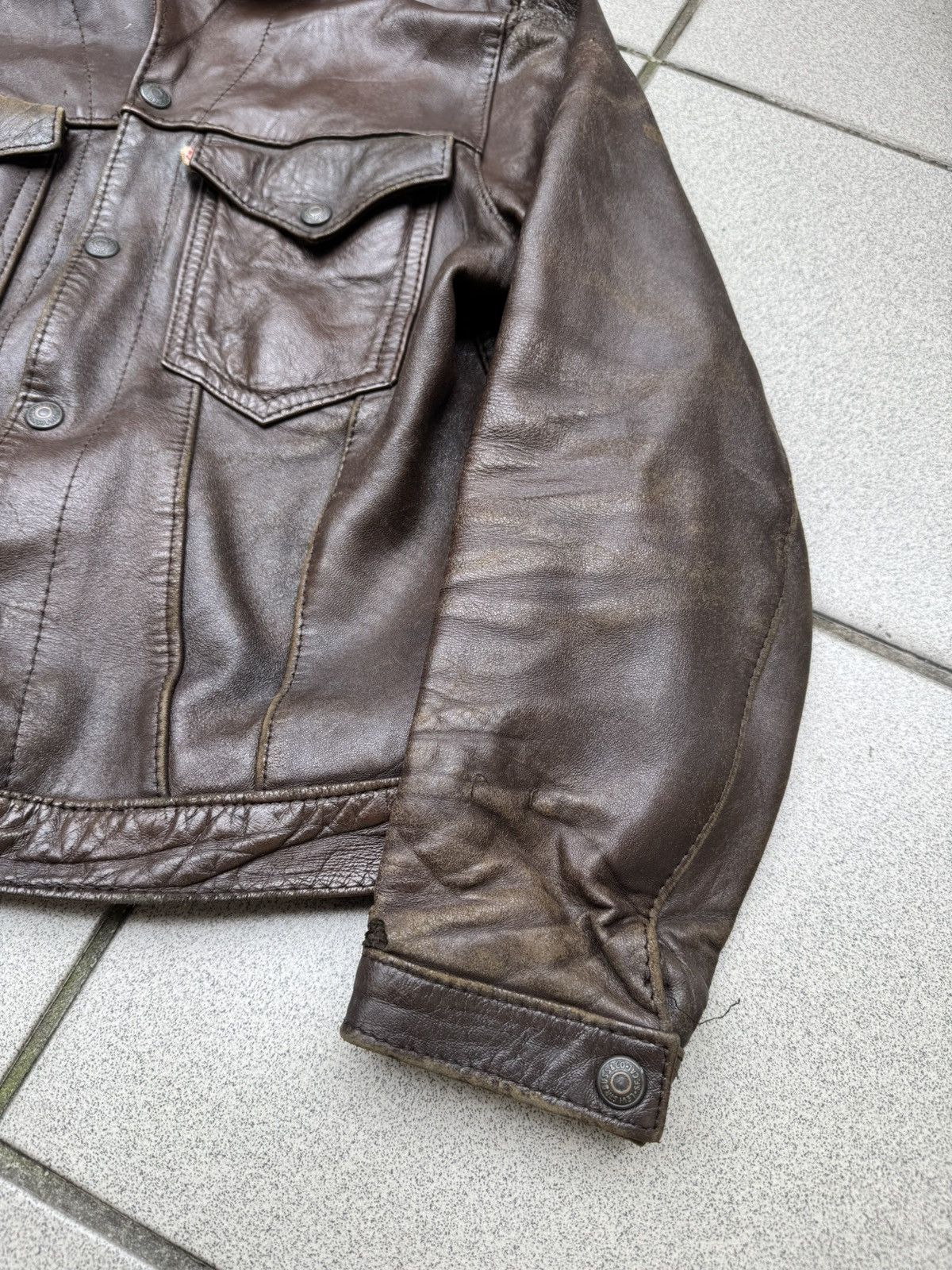 Levi's Vtg 1950s Levi’s ‘short horn’ Big E Leather Jacket Size US S / EU 44-46 / 1 - 4 Thumbnail