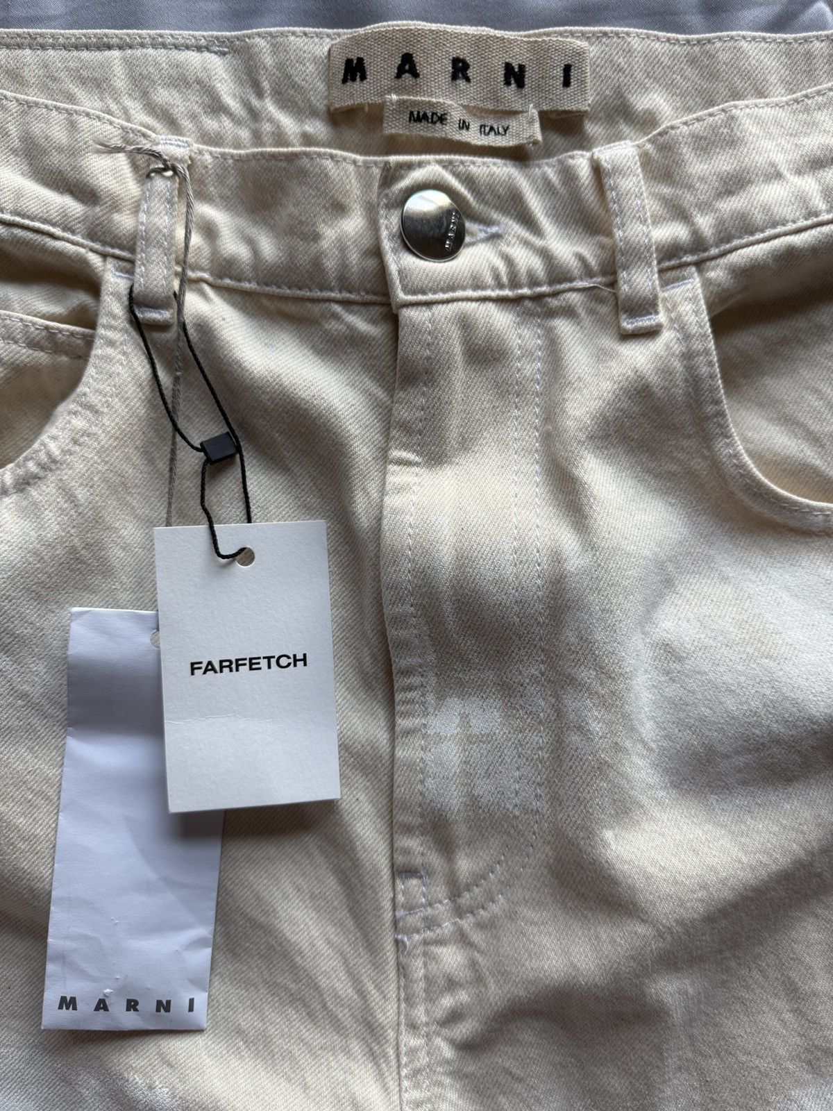 Marni Marni Flared Jeans in Cream Size US 32 / EU 48 - 3 Thumbnail