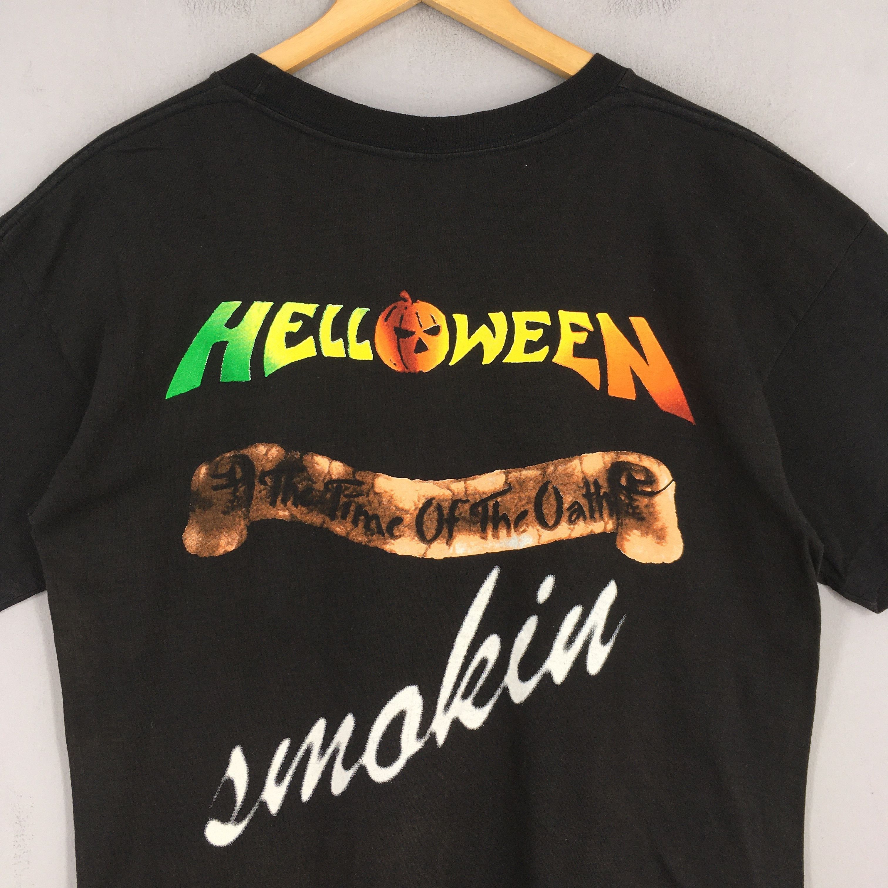 Band Tees × Vintage Vintage Helloween Smokin Tour 1992 Rock T shirt Large Size US L / EU 52-54 / 3 - 7 Thumbnail