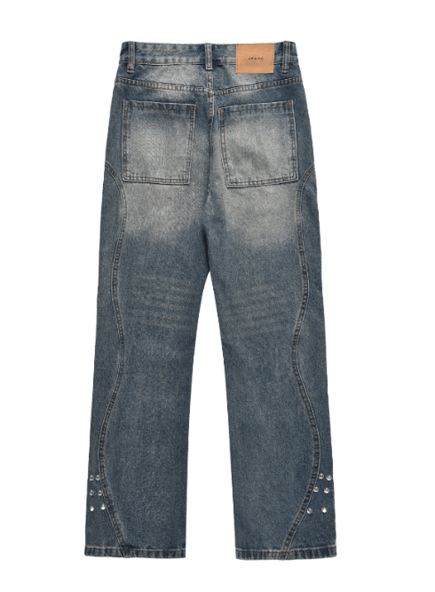 Japanese Brand × Jean Vintage washed irregular straight American versatile jeans Size US 32 / EU 48 - 5 Thumbnail