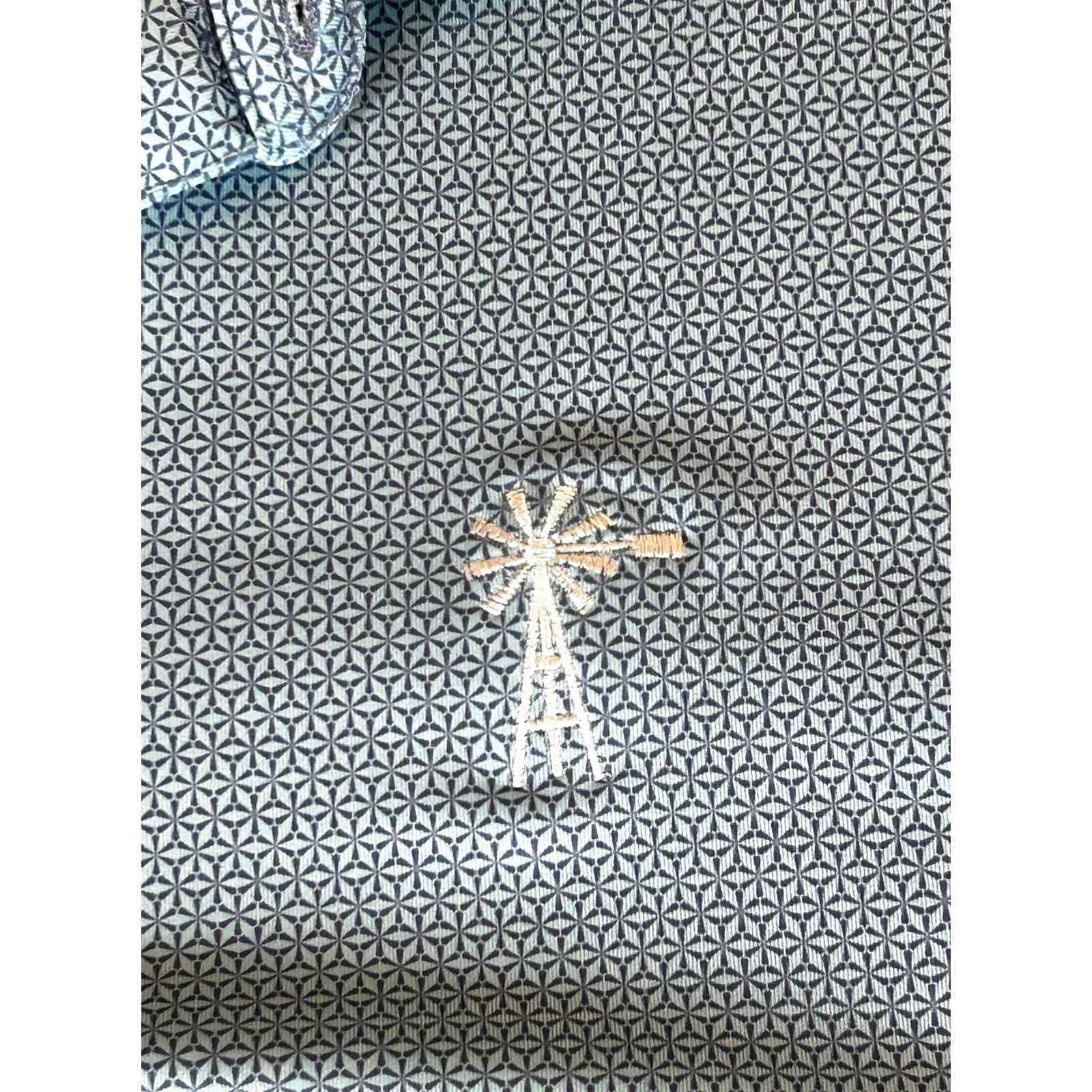 Peter Millar VINTAGE? No. Peter Millar Polo Golf Geometric Print Blue Mens Large Shirt Rizzo Performance Summer Comfort Size US L / EU 52-54 / 3 - 2 Thumbnail