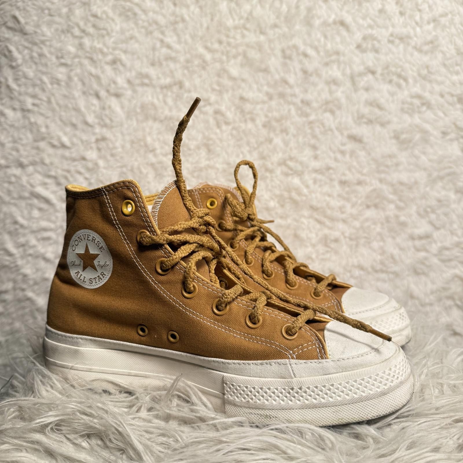 Converse Converse Chuck Taylor All Star High Top Sneakers Mustard Size US 9.5 / IT 39.5 - 1 Thumbnail