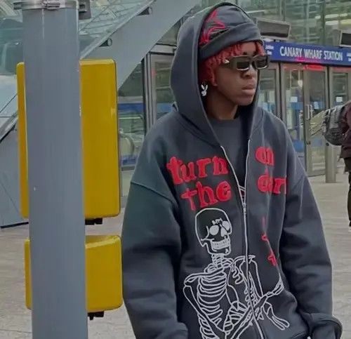 Hypebeast × Japanese Brand Hoodie Skeleton Oversize Zip Up Hoodie Size US M / EU 48-50 / 2 - 2 Thumbnail