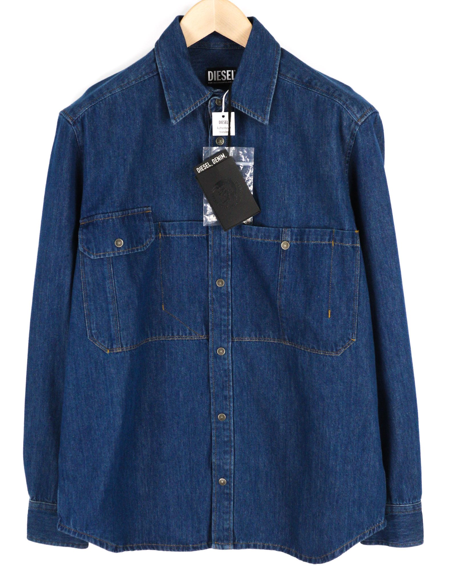 Diesel D-MILLY-SP M Denim Blue Spread Snap 40503 Size US M / EU 48-50 / 2 - 1 Thumbnail