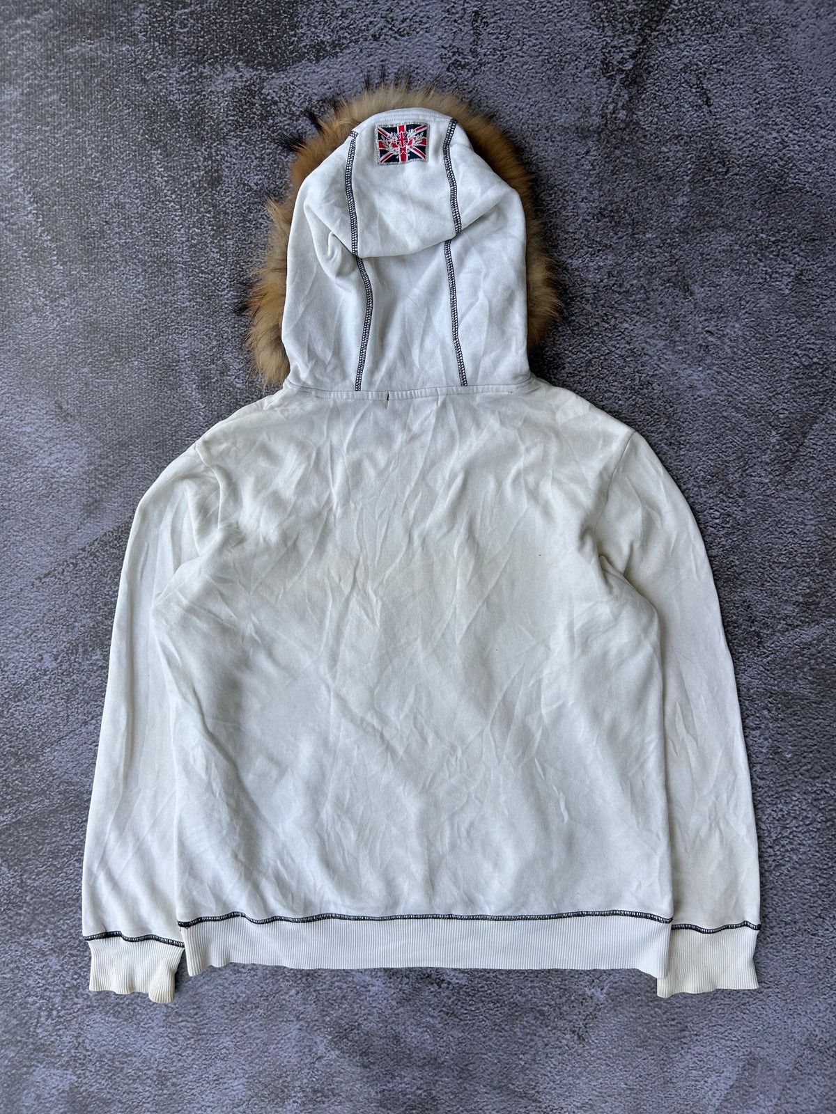 Japanese Brand Crux fur hoodie poem english flags ifsixwasnine Size US M / EU 48-50 / 2 - 2 Thumbnail