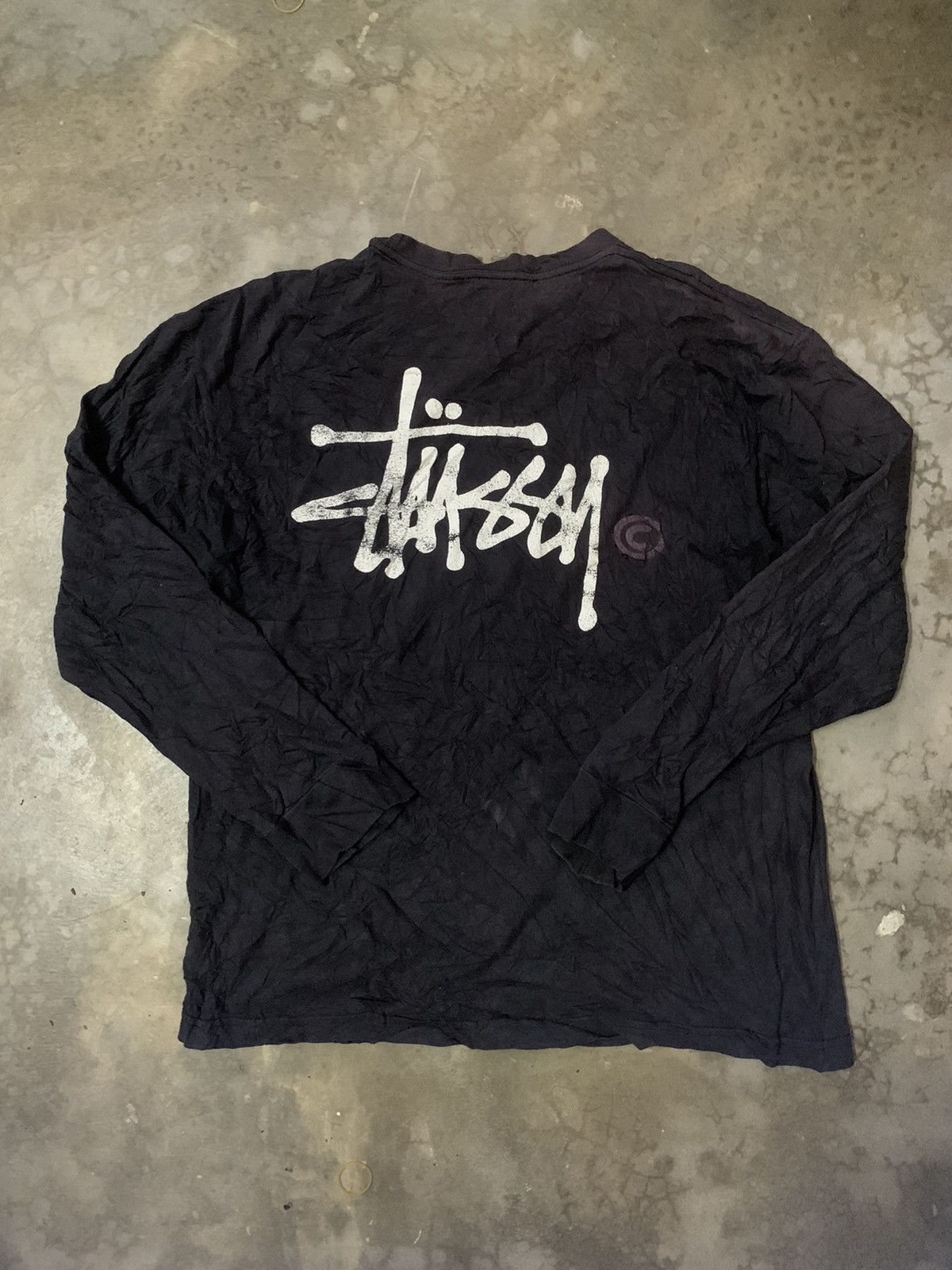 Stussy × Vintage Stussy Big Spellout Long Sleeve Tee Size US L / EU 52-54 / 3 - 6 Thumbnail
