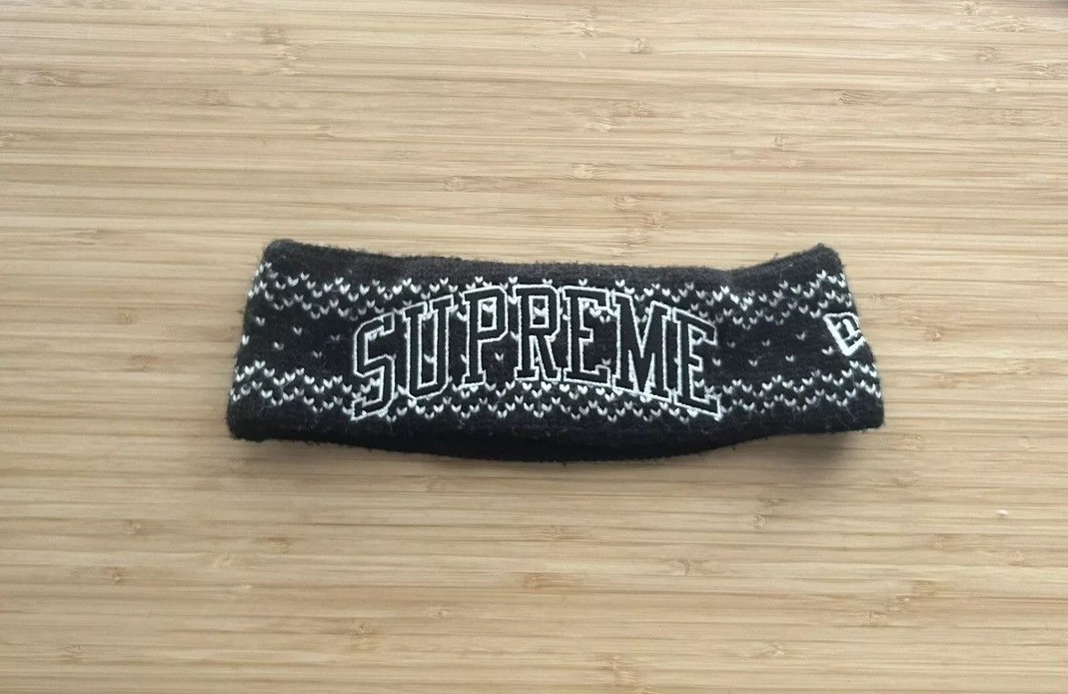 Supreme Supreme FW17 New Era Arc Logo Headband Black Size ONE SIZE - 2 Thumbnail