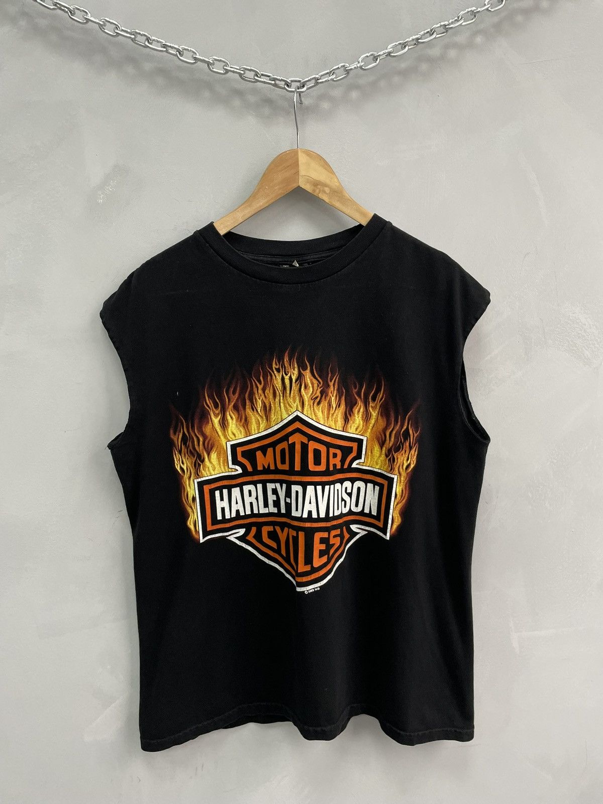 Harley Davidson Rare flames Harley davidson 3d emblem tank top t shirt 90s Size US M / EU 48-50 / 2 - 1 Thumbnail