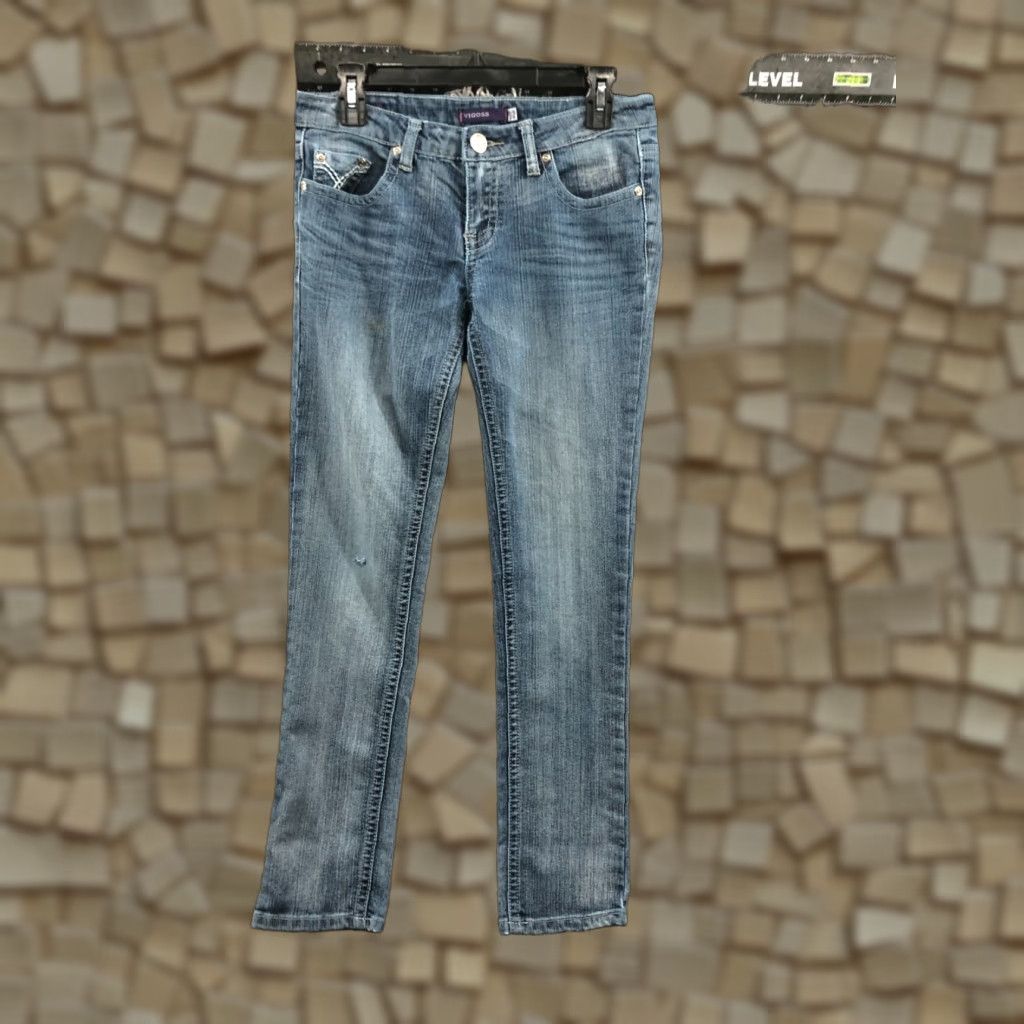 Vintage VIGOSS Jeans Skinny 5/6 Juniors Womens Blue Medium Wash Jeans Size 27" / US 4 / IT 40 - 1 Thumbnail