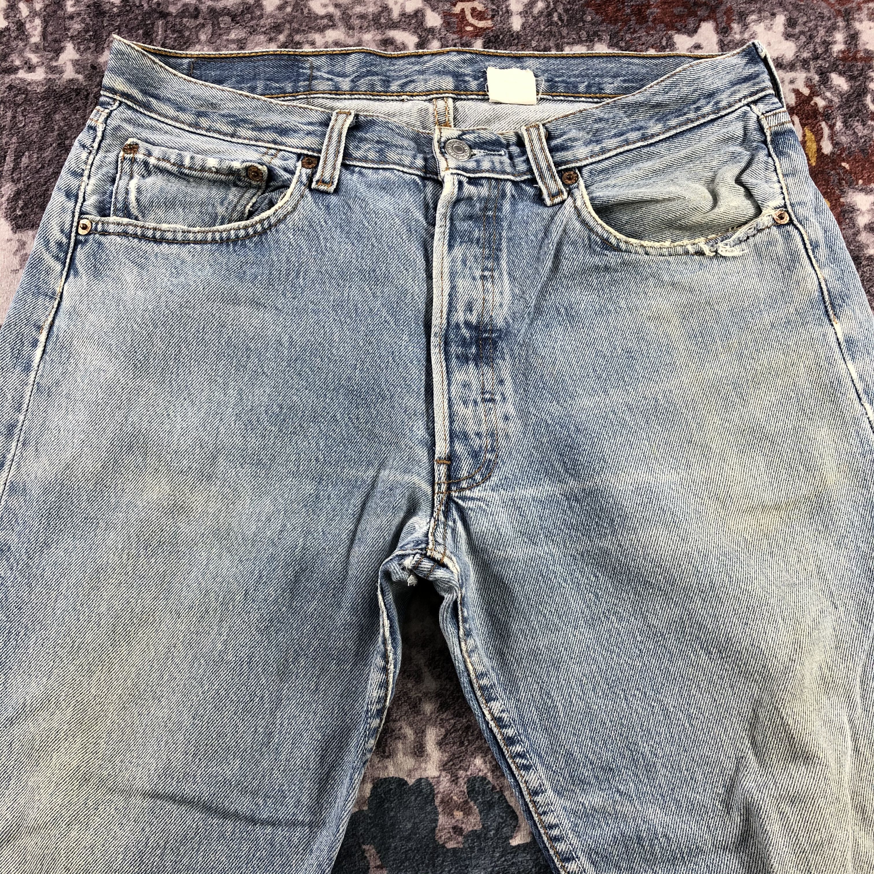 Levi's 90s Vintage Blue Wash Levis 501 Jeans-JM3028 Size US 32 / EU 48 - 3 Thumbnail