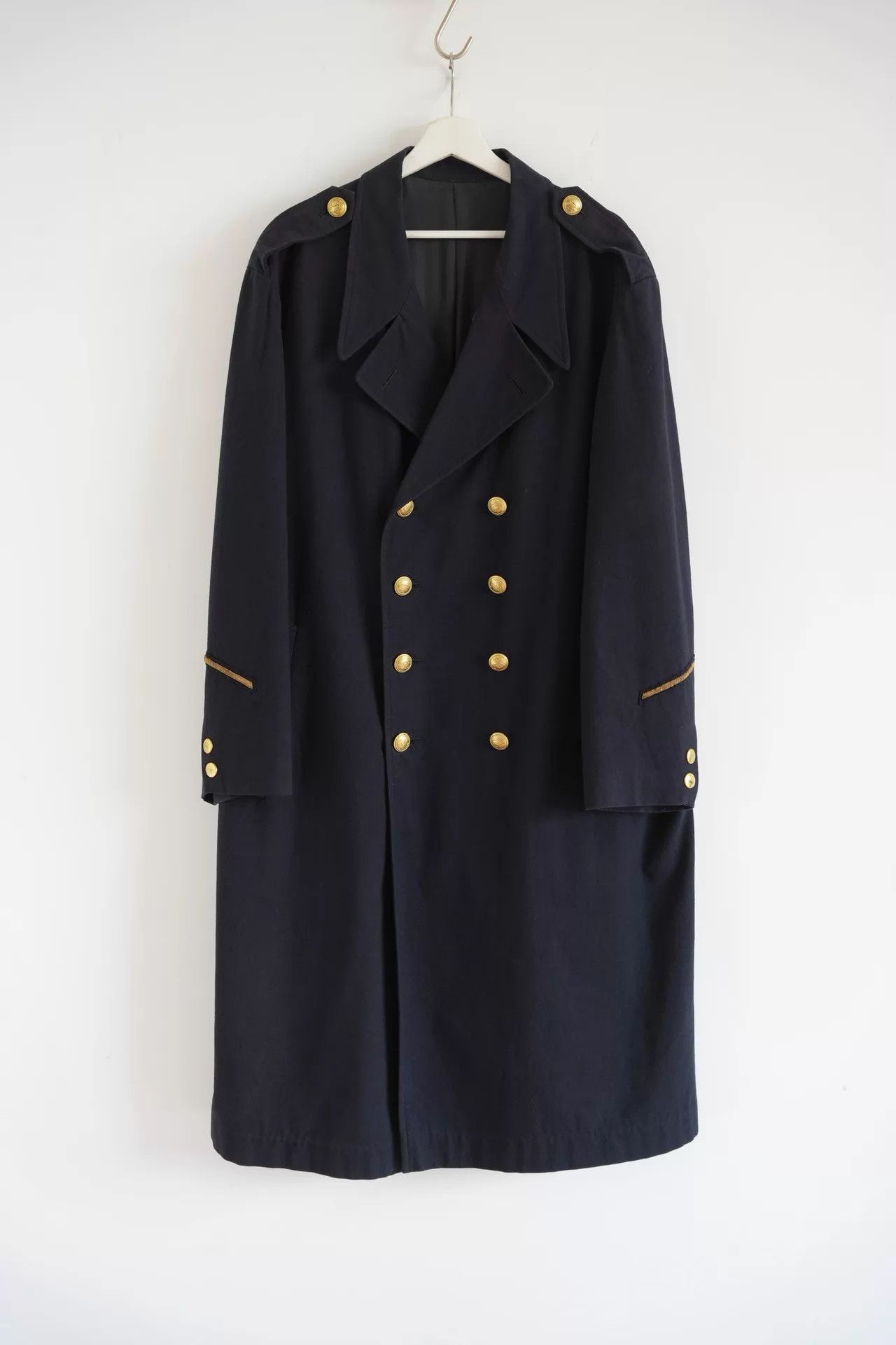 Yohji Yamamoto Yohji Yamamoto 90s Y's DB Gold Anchor Navy Coat Size US M / EU 48-50 / 2 - 1 Thumbnail