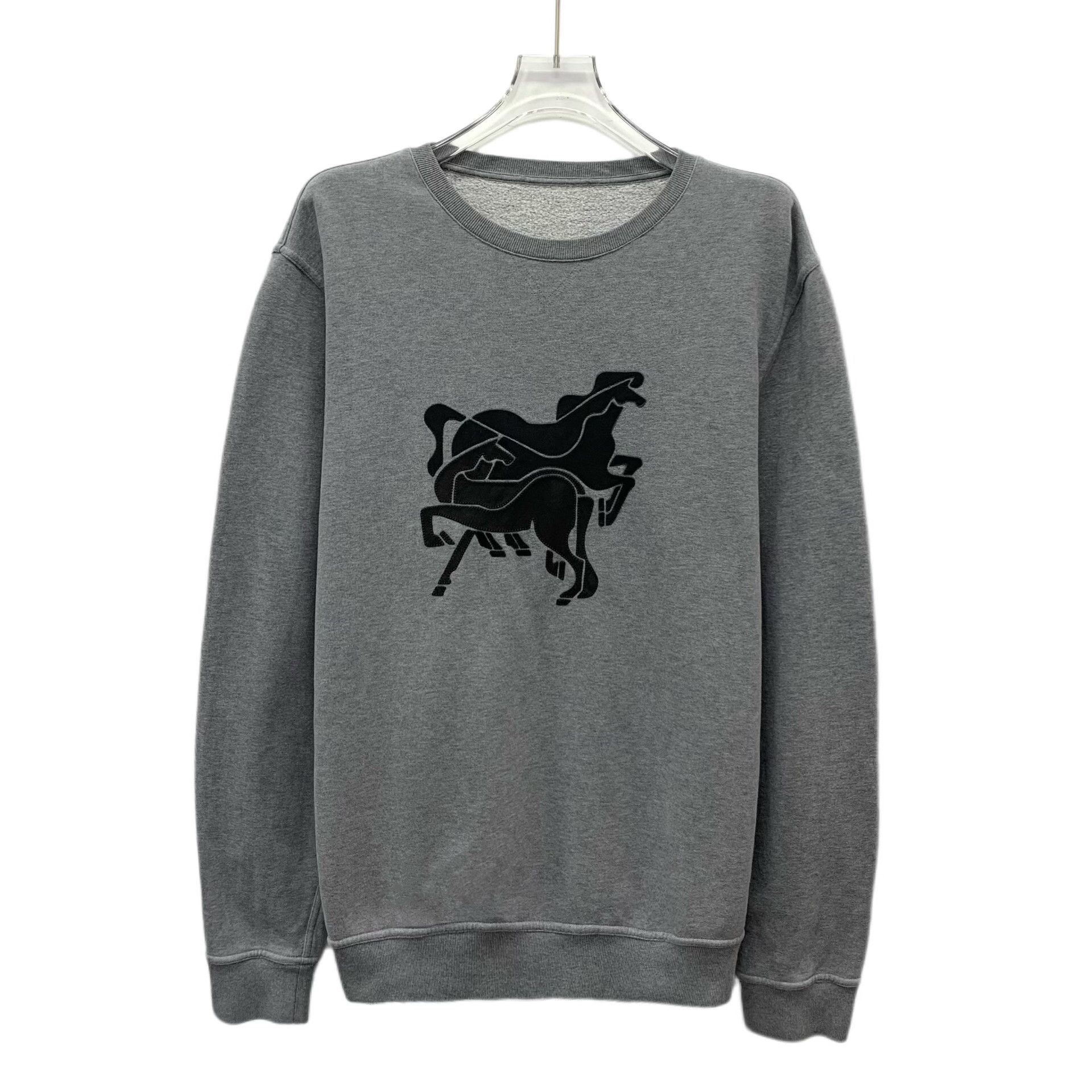 Hermes Hermes Horse Leather Patch Sweatshirt Size M Size US M / EU 48-50 / 2 - 1 Thumbnail
