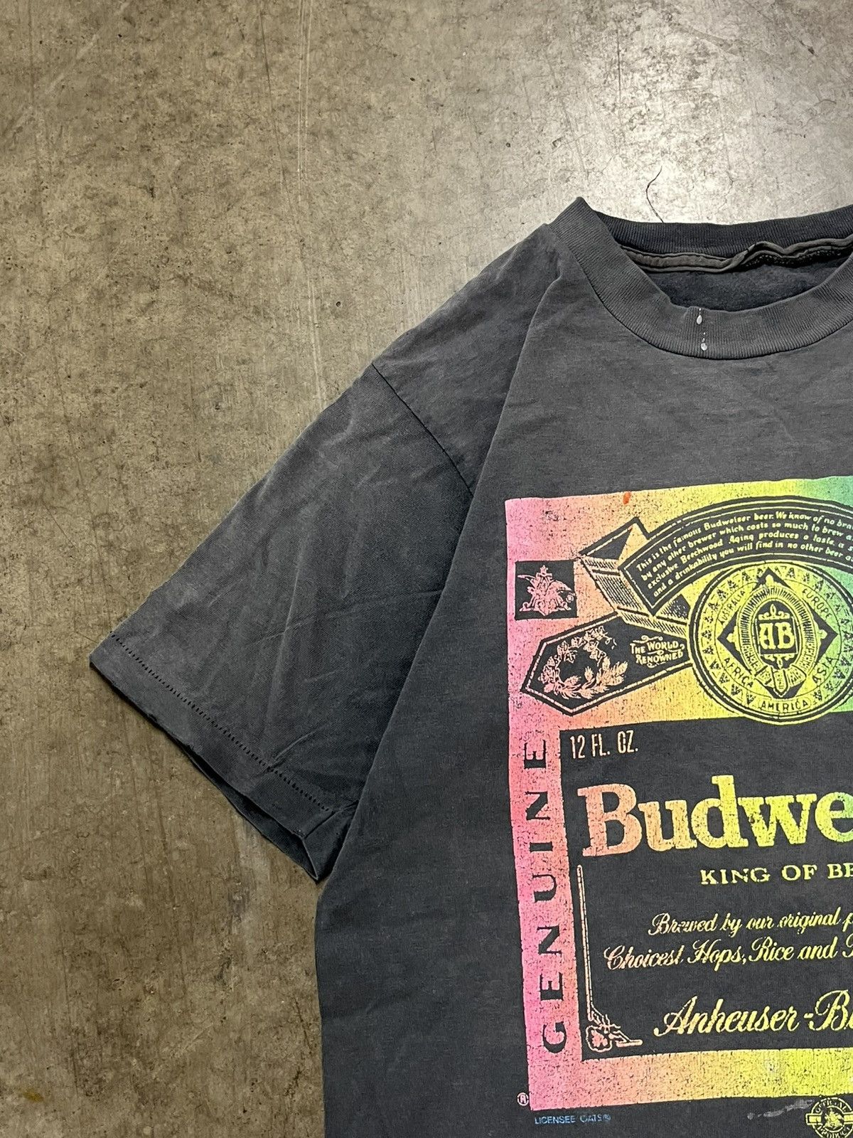 Budweiser × Vintage Vintage Budweiser sun faded 90s tee shirt rare hype alcohol Size US L / EU 52-54 / 3 - 6 Thumbnail