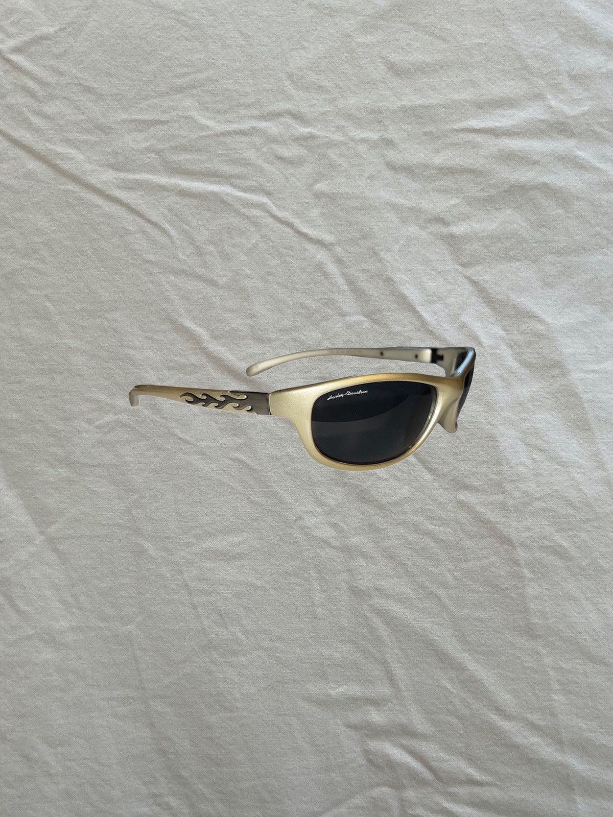 Harley Davidson HARLEY-DAVIDSON y2k champagne flame biker sunglasses Size ONE SIZE - 1 Thumbnail