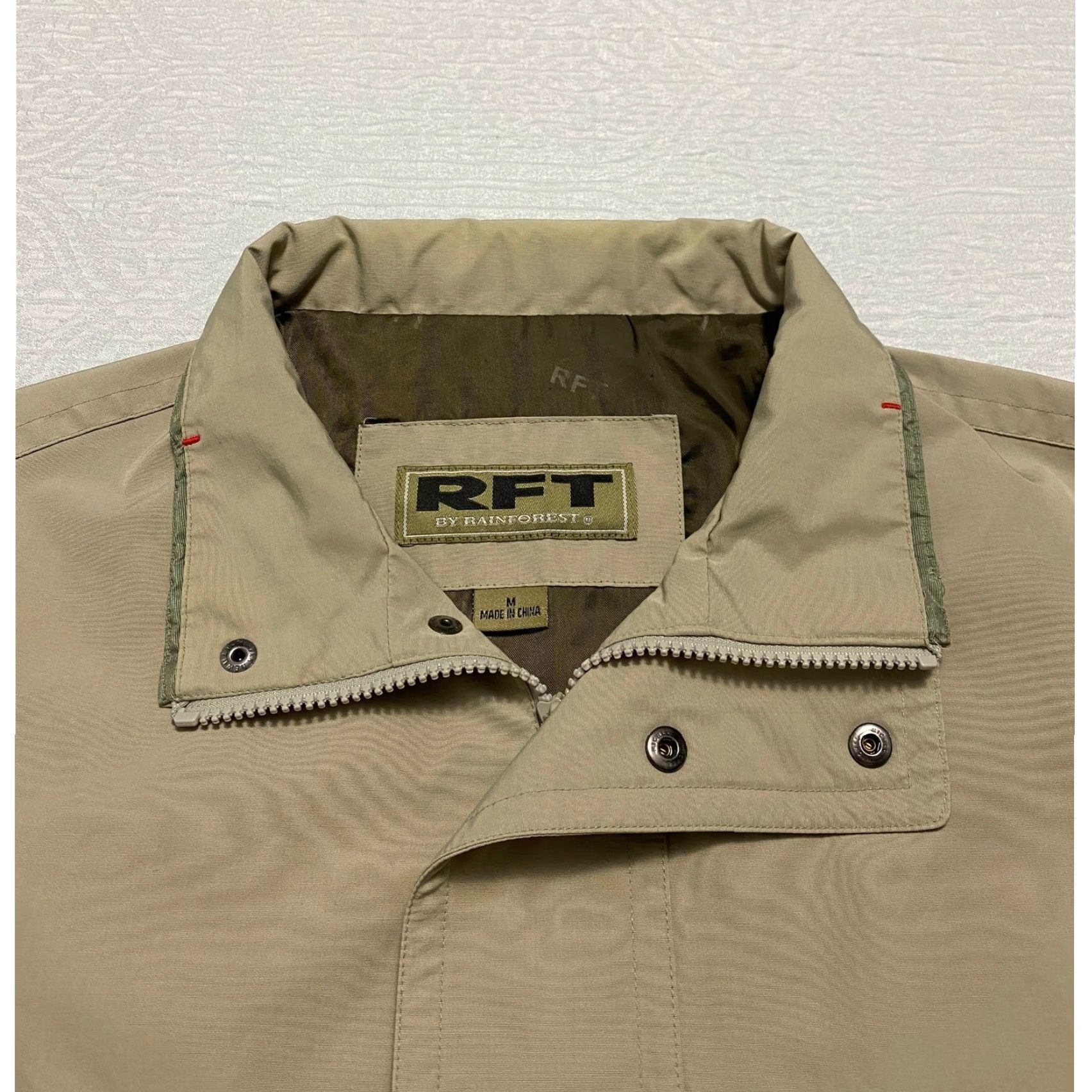 Vintage RFT by Rainforest Mens Jacket Full Zip Button Up Beige Khaki Coat Medium Coat Size US M / EU 48-50 / 2 - 2 Thumbnail