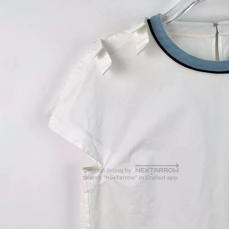 Fendi Fendi White Bow Round Neck Short Sleeve Dress Size XS / US 0-2 / IT 36-38 - 3 Thumbnail