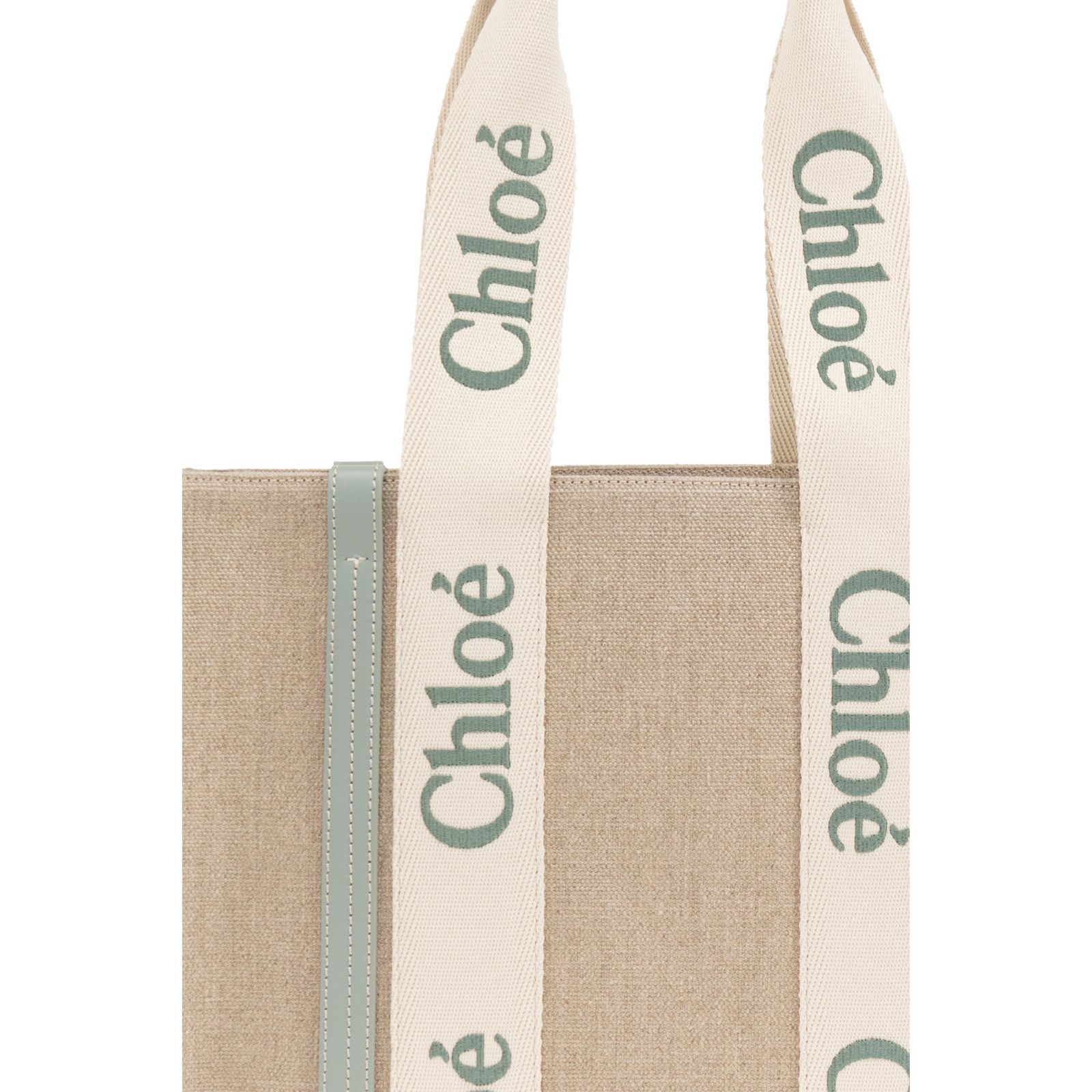 Chloe Chloe Medium Bluish Green Linen Tote Bag New & Authentic Size ONE SIZE - 5 Thumbnail