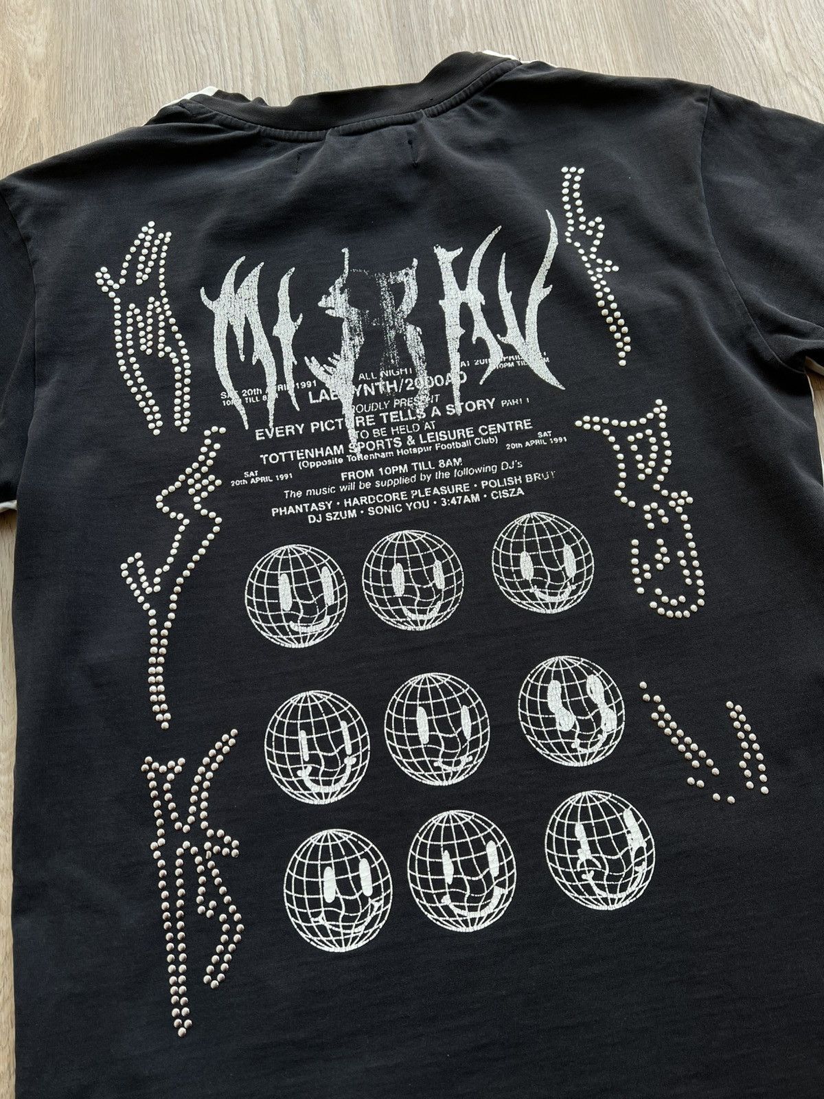 Misbhv Misbhv Double Printed Studded Tour T-Shirt Black White Tee Size US S / EU 44-46 / 1 - 15 Thumbnail