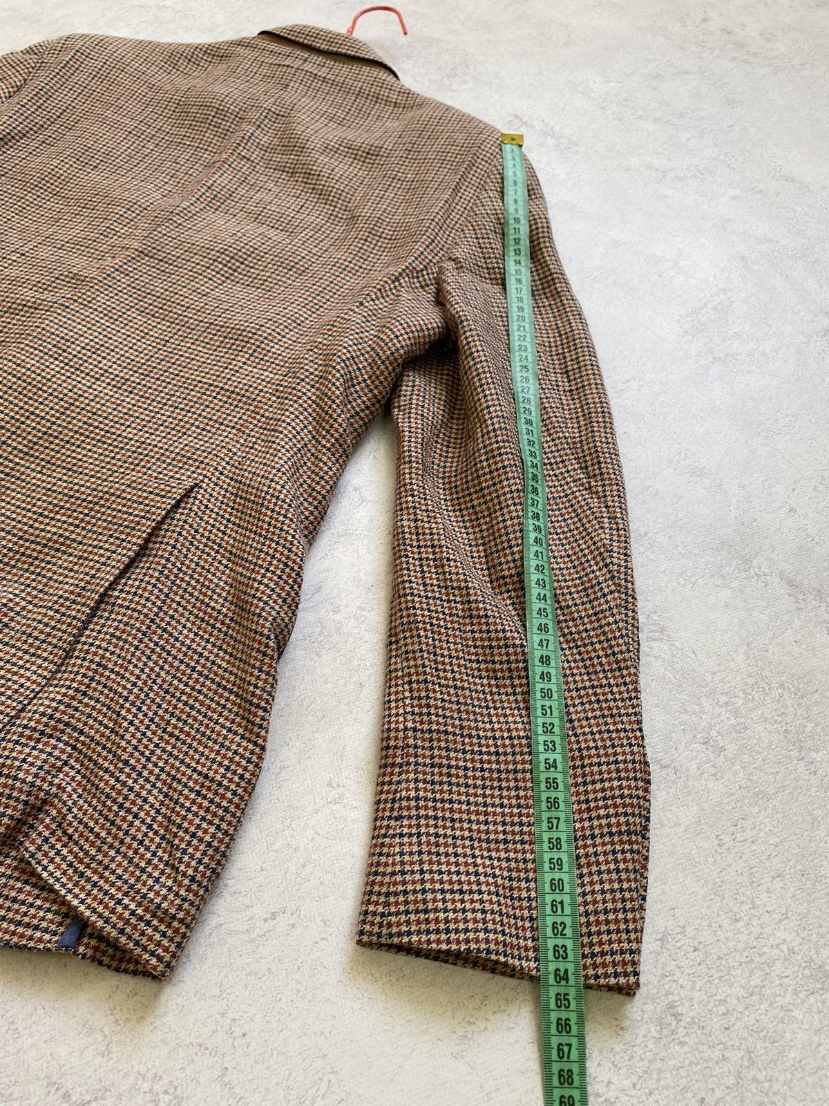 Hackett Hacket London Robert Noble Red/Blue Check Silk/Linen Blazer Size 44R - 19 Thumbnail