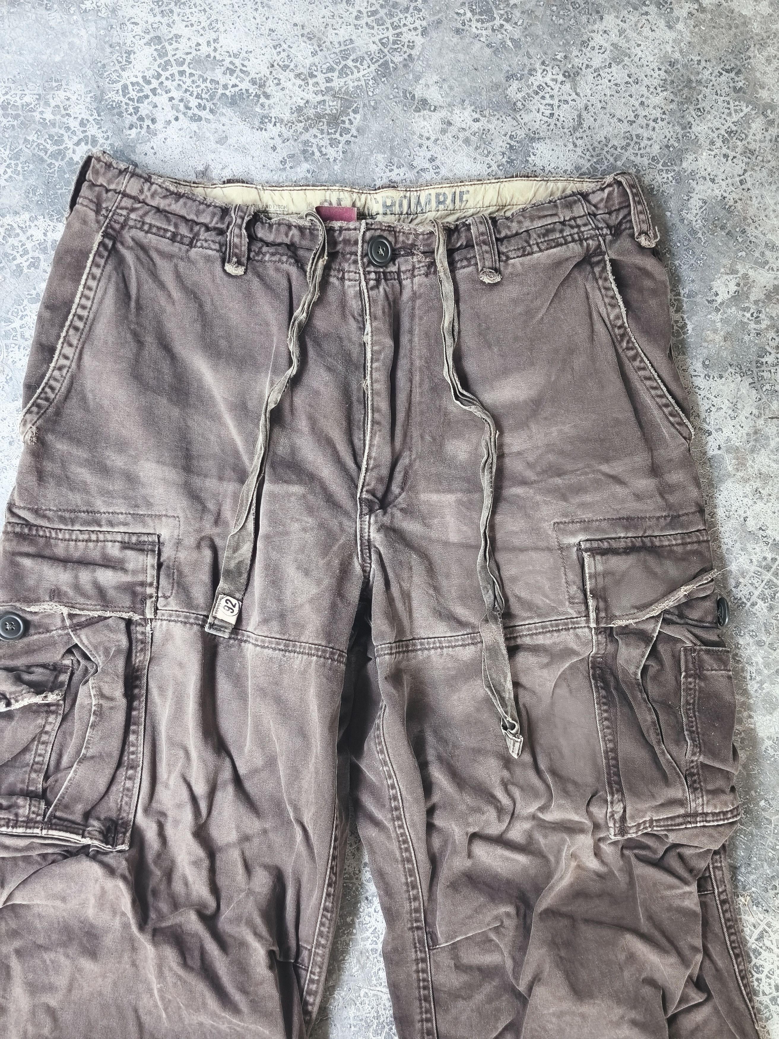 Abercrombie & Fitch Vintage Abercrombie and fitch Brown Cargo Pants Size US 35 - 2 Thumbnail