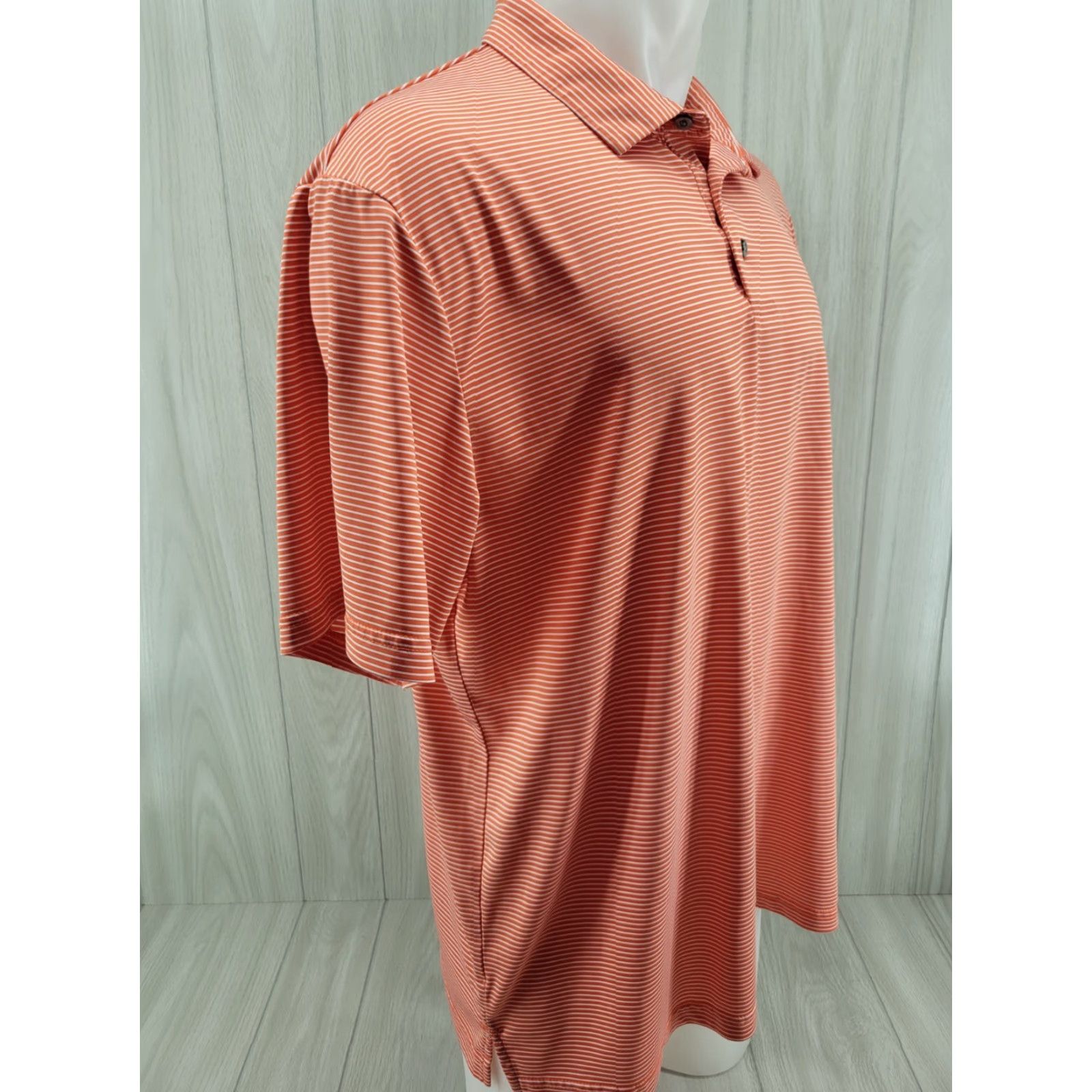 PGA Tour PGA TOUR Polo Shirt Mens XL Orange Striped 100% Polyester Golf Logo Shirt Size US XL / EU 56 / 4 - 4 Thumbnail